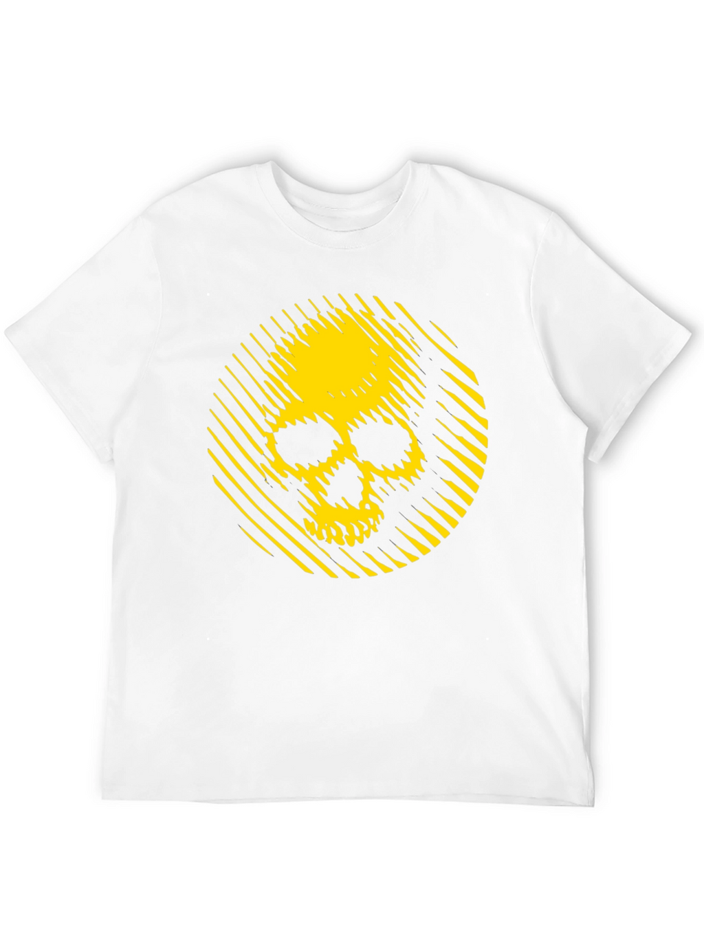 Yellow Skull Graphic Black T-Shirt