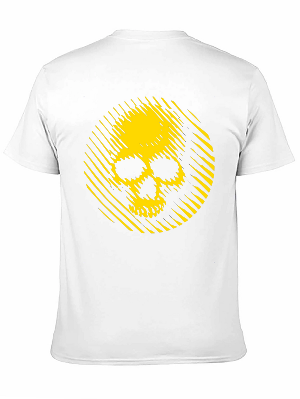 Yellow Skull Graphic Black T-Shirt