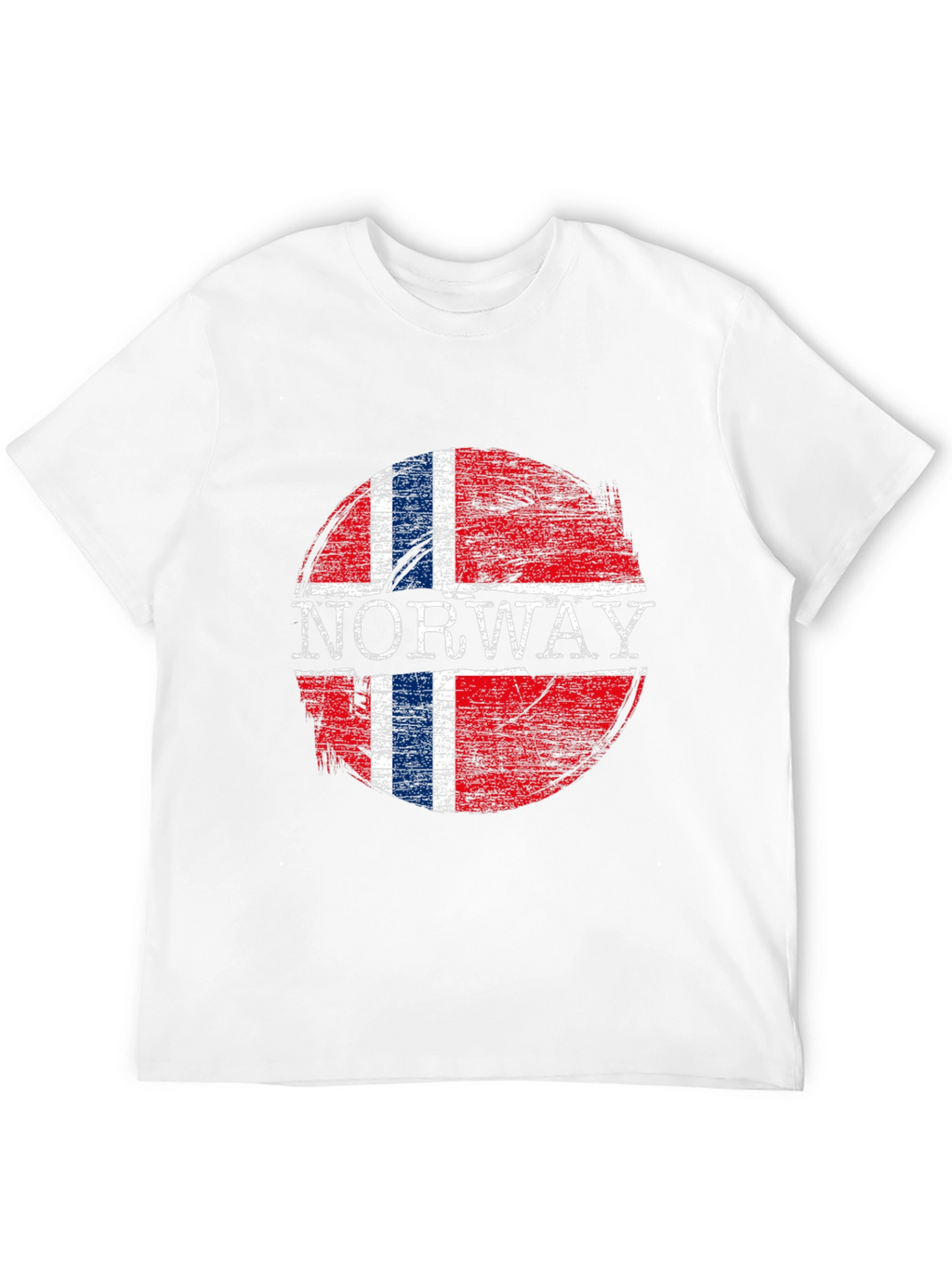 Norway Flag Graphic T-Shirt - Distressed Design