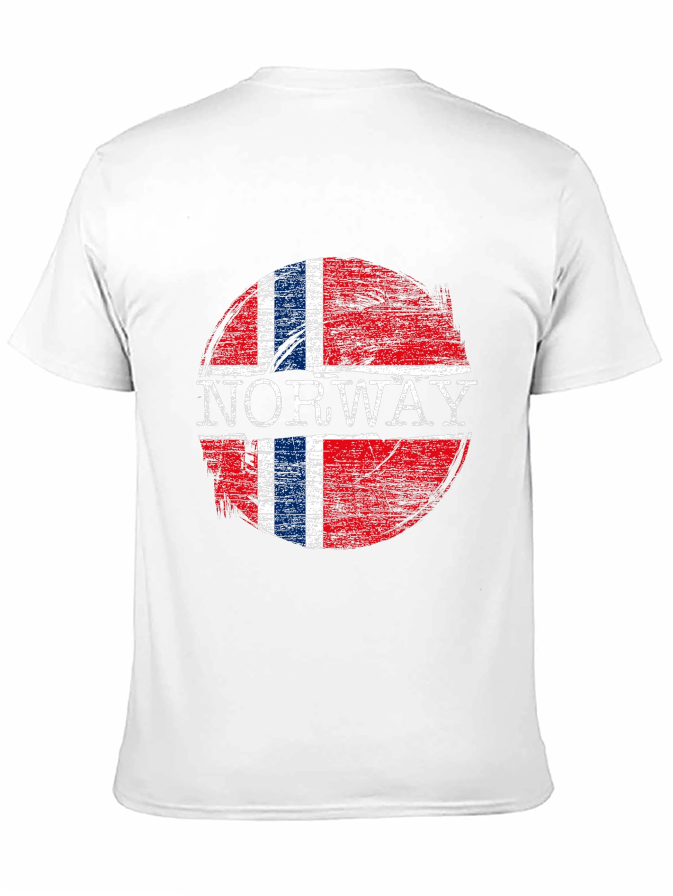 Norway Flag Graphic T-Shirt - Distressed Design