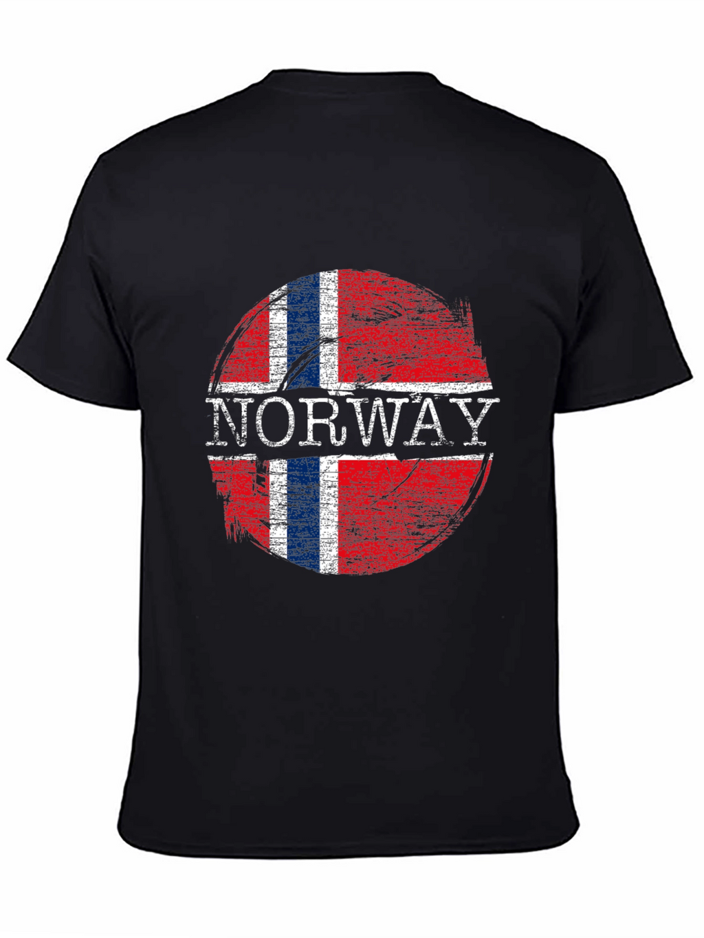 Norway Flag Graphic T-Shirt - Distressed Design