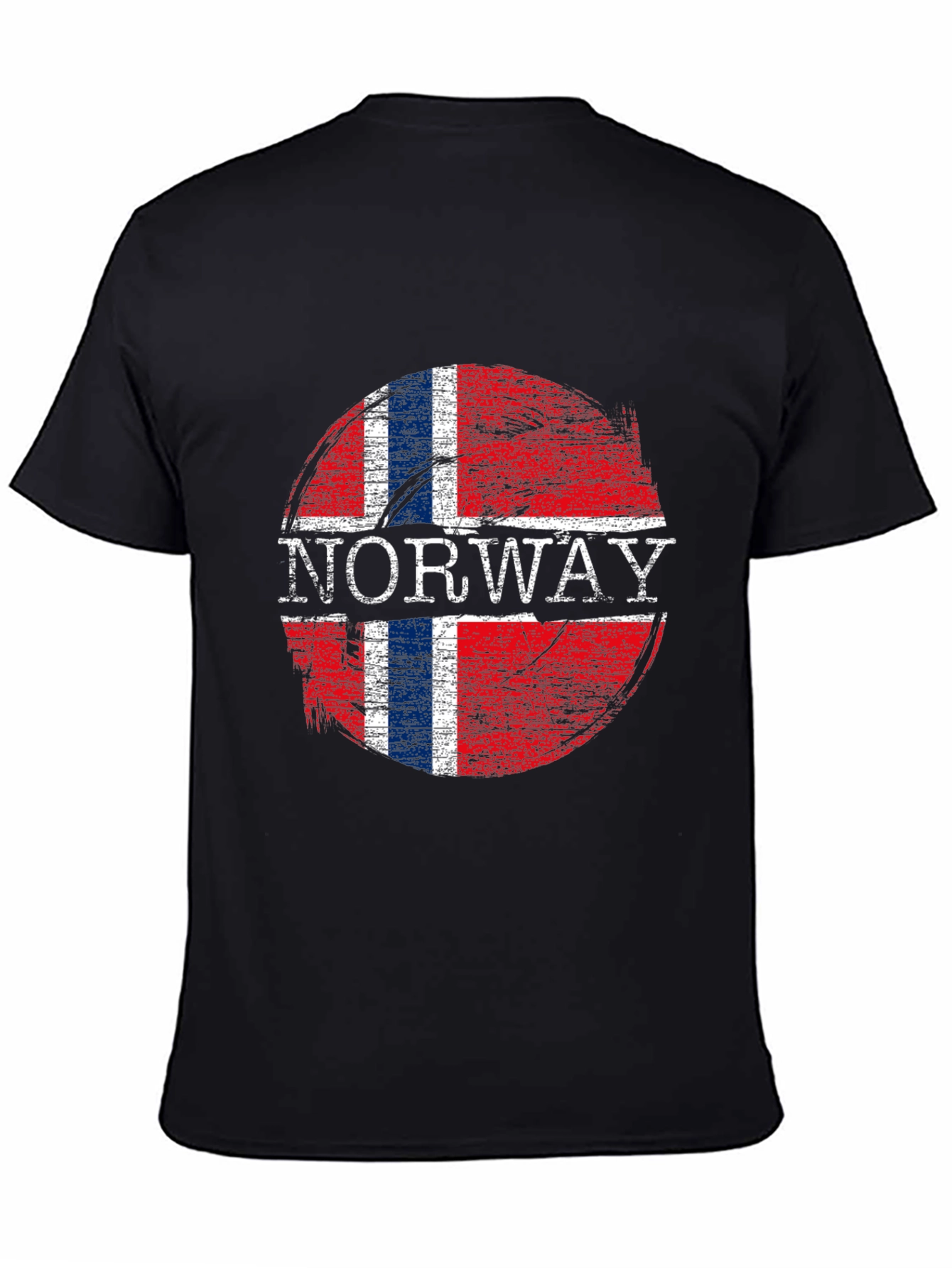 Norway Flag Graphic T-Shirt - Distressed Design