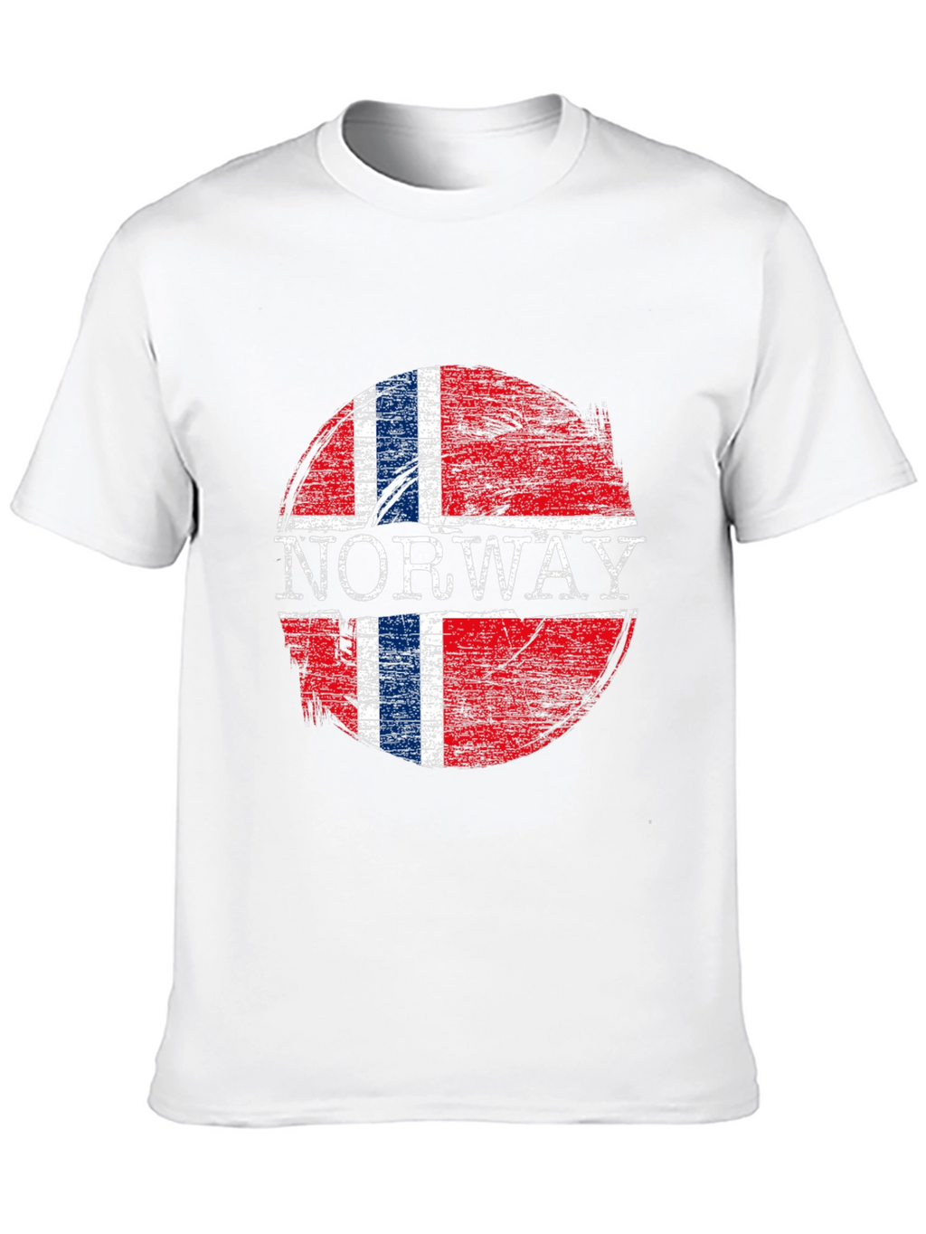 Norway Flag Graphic T-Shirt - Distressed Design