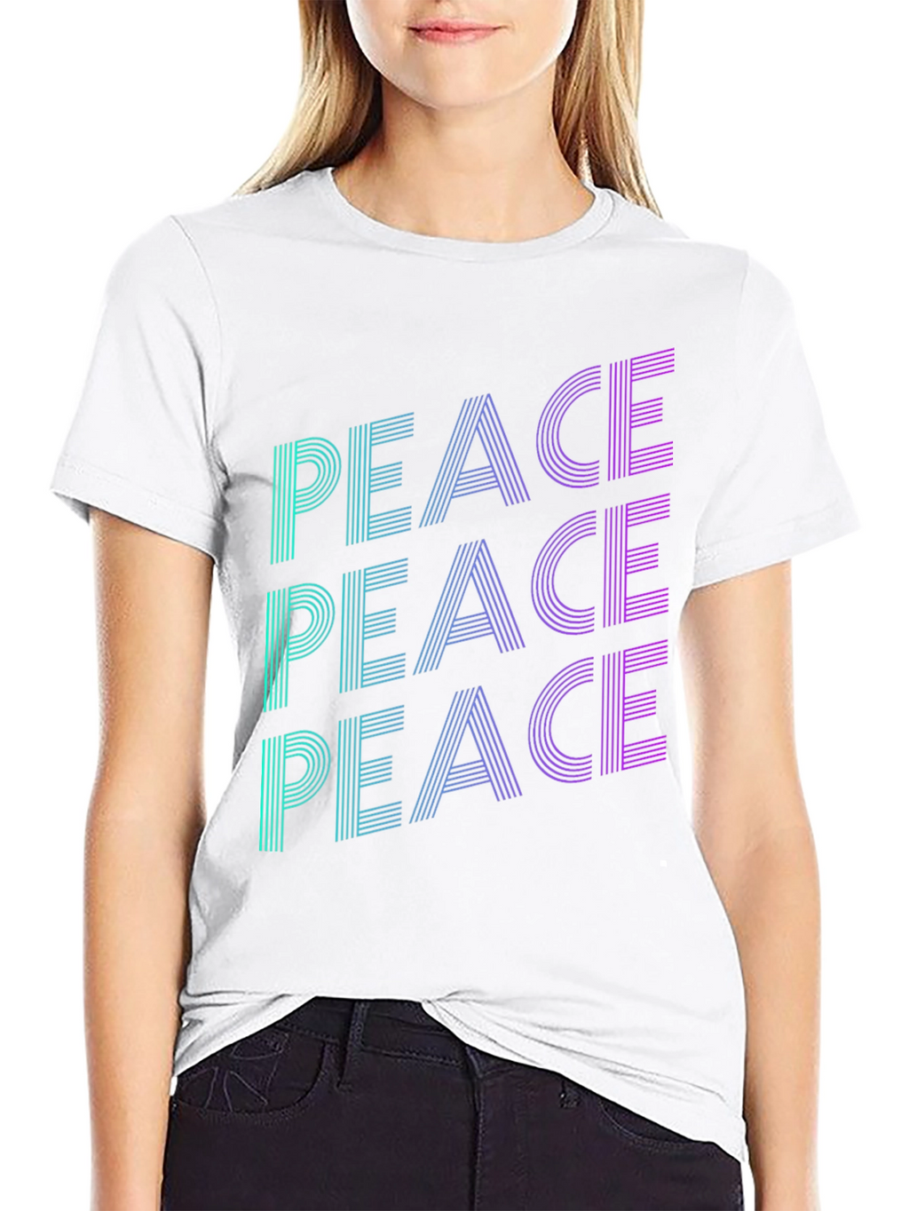 Peace Gradient Graphic T-Shirt