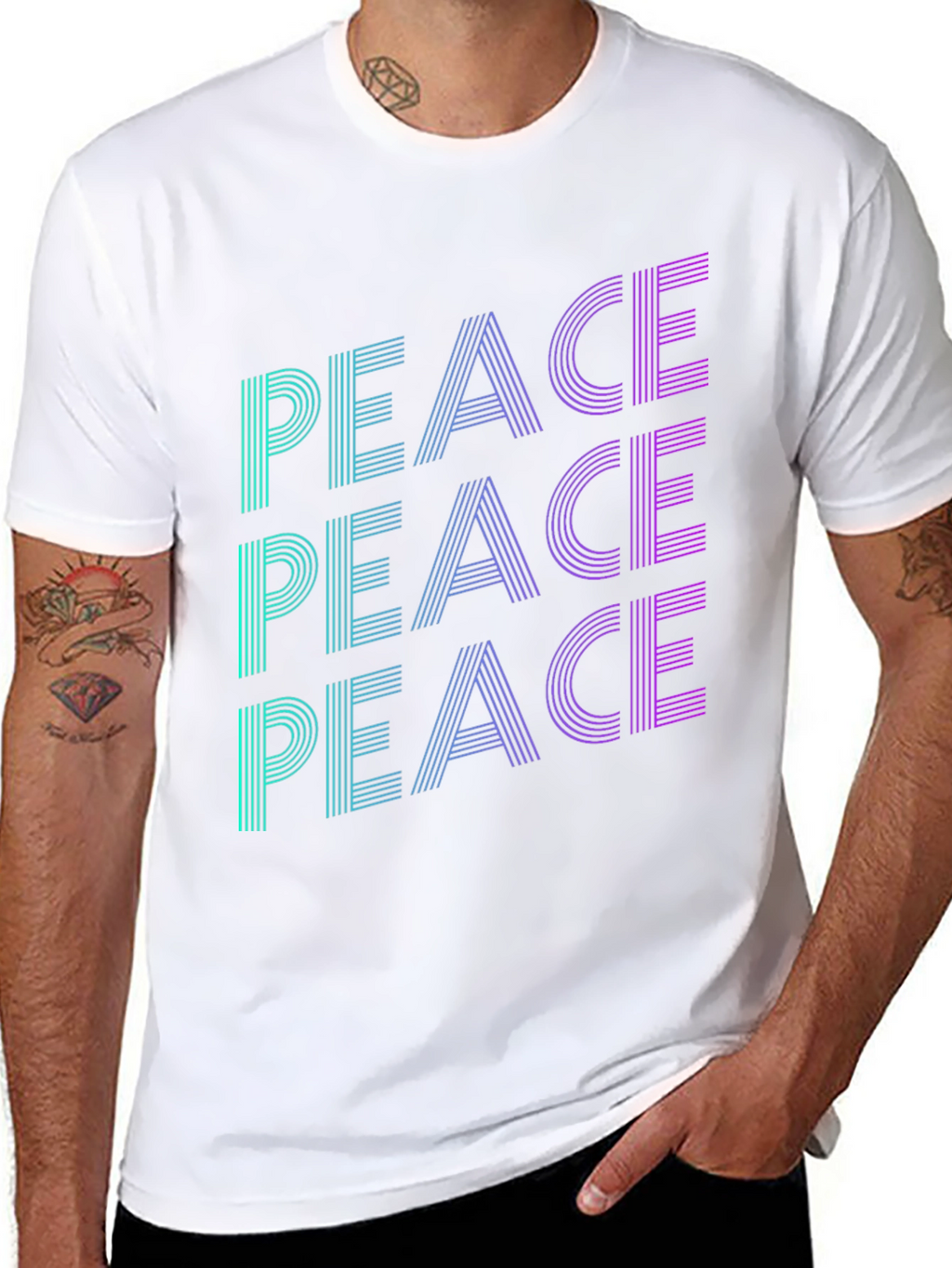 Peace Gradient Graphic T-Shirt