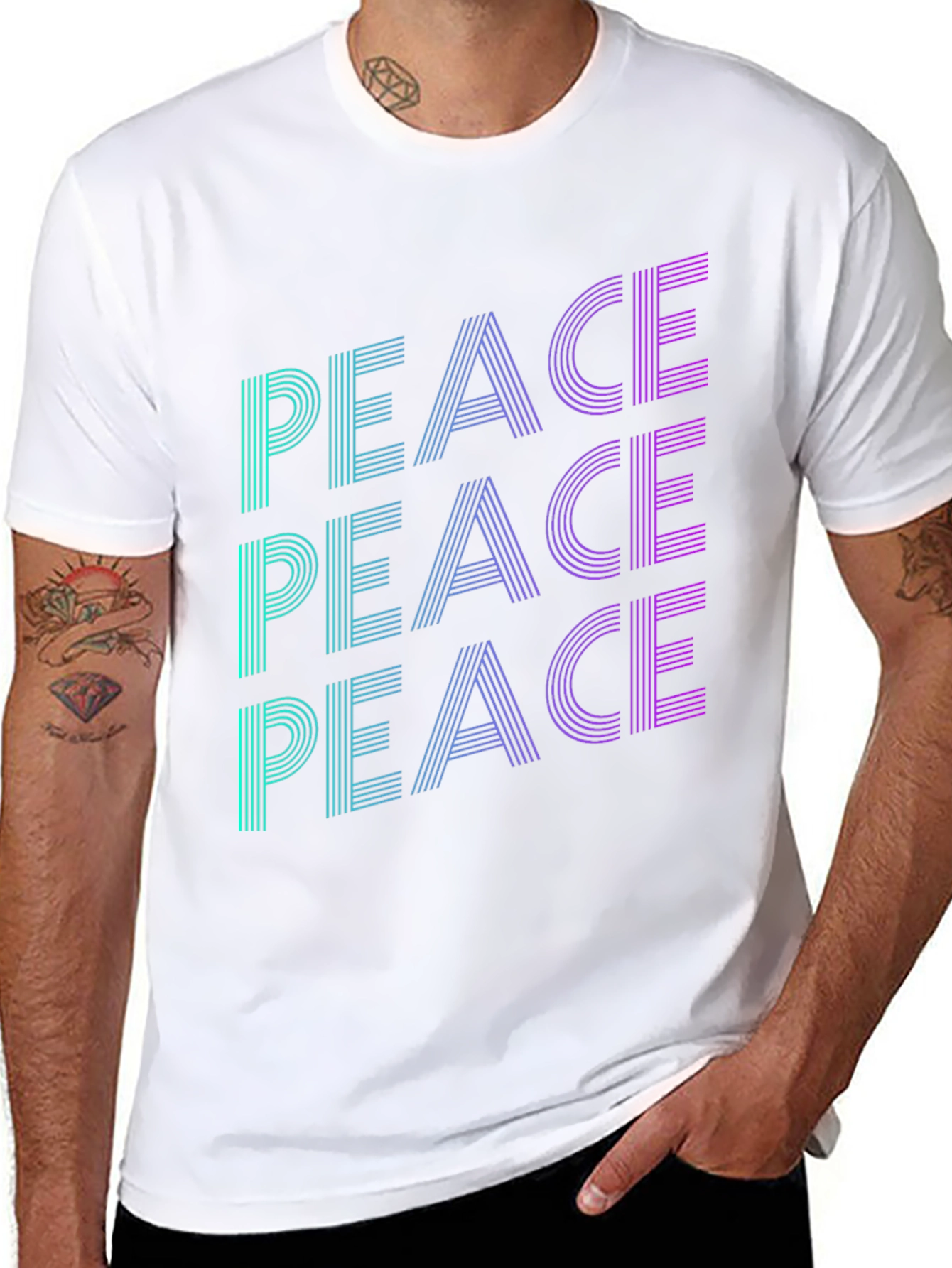 Peace Gradient Graphic T-Shirt