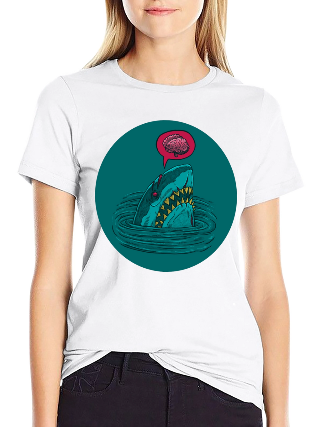 Shark Brain T-Shirt - Dark Humor Tee