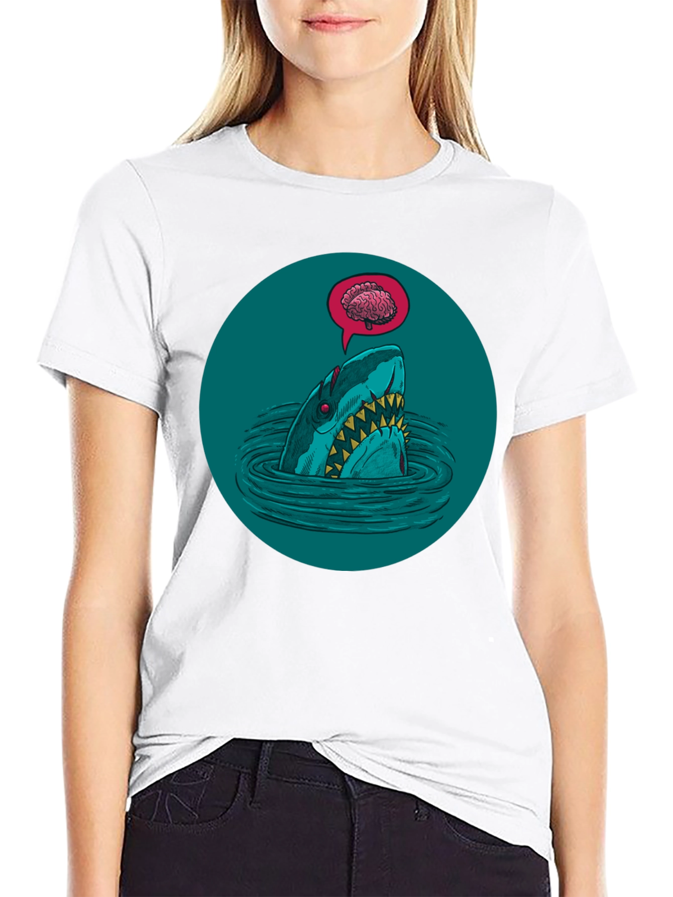 Shark Brain T-Shirt - Dark Humor Tee