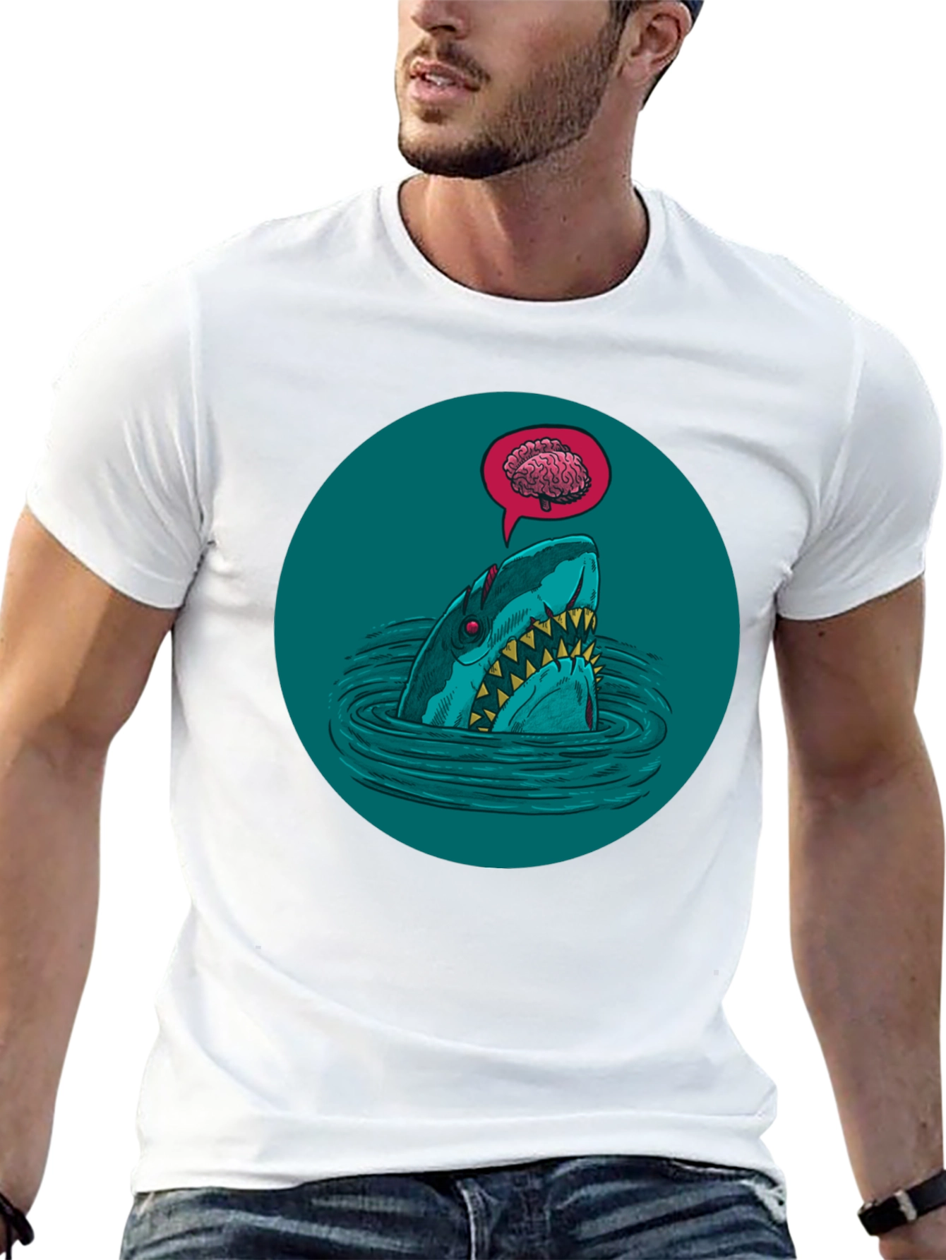 Shark Brain T-Shirt - Dark Humor Tee