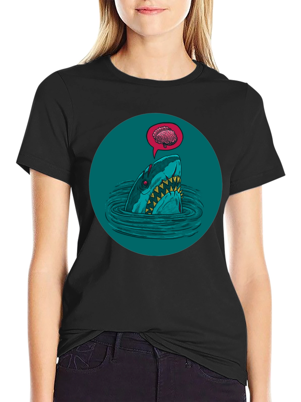 Shark Brain T-Shirt - Dark Humor Tee