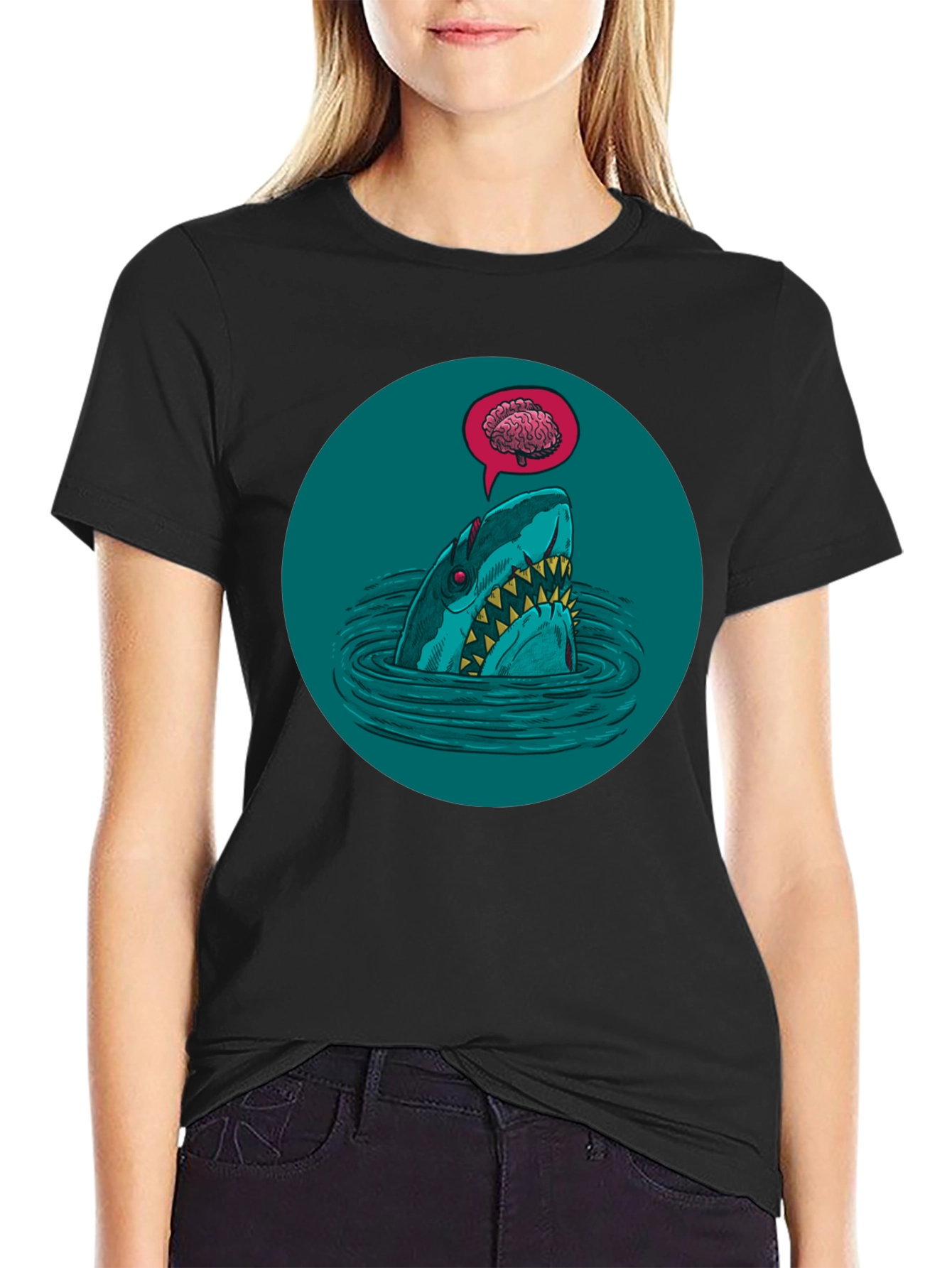 Shark Brain T-Shirt - Dark Humor Tee