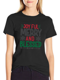 Joyful Merry and Blessed Christmas T-Shirt