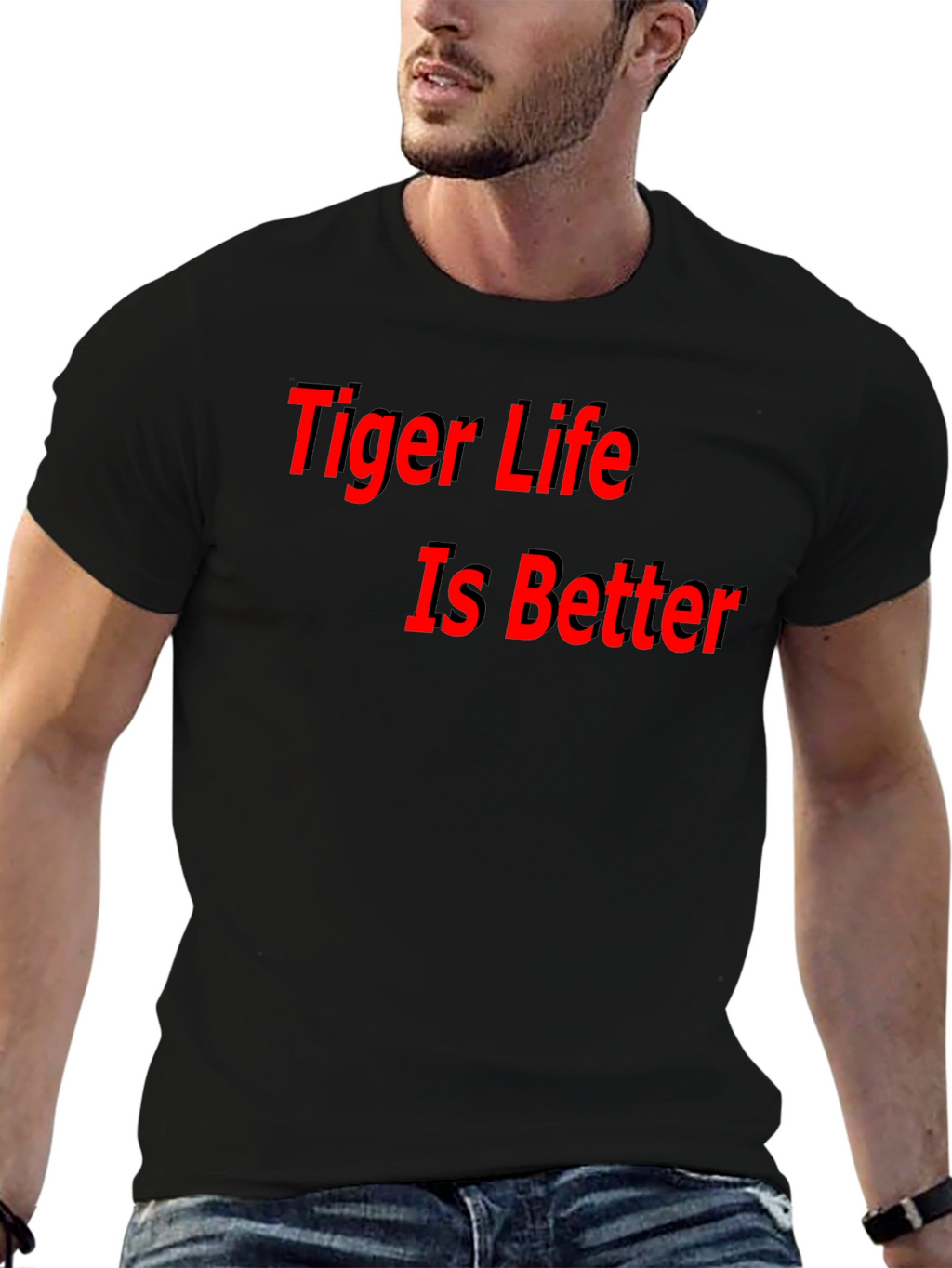 Tiger Life Is Better Black T-Shirt