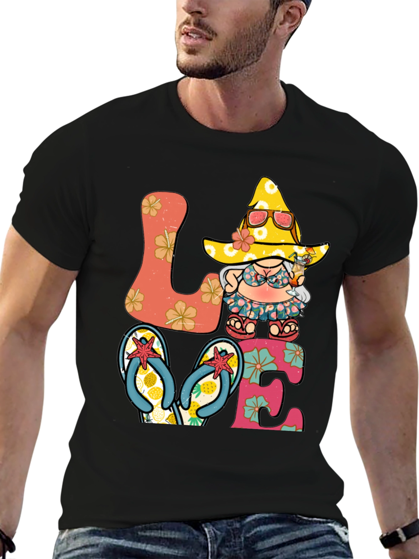 Summer Beach Gnome Love T-Shirt