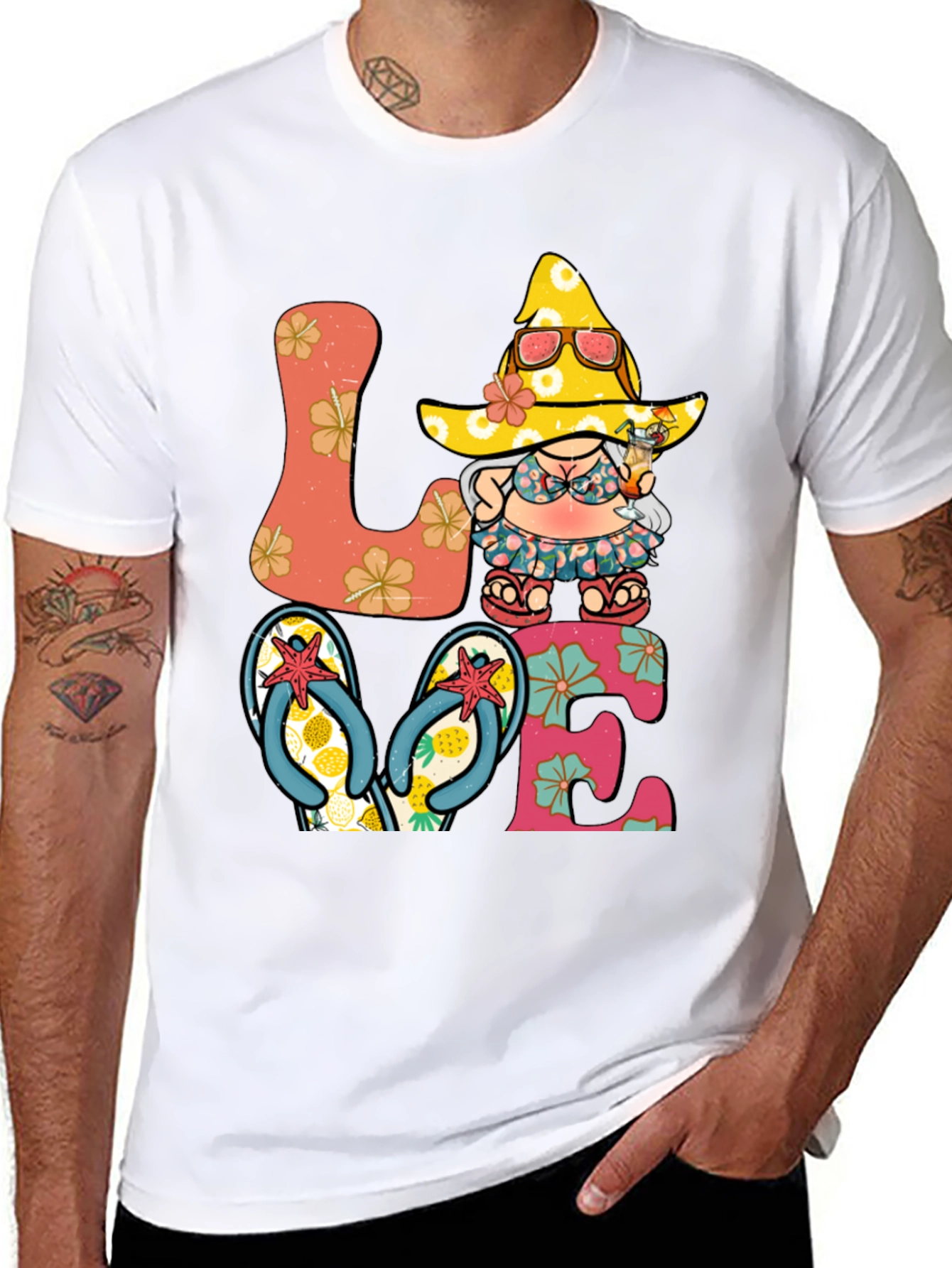 Summer Beach Gnome Love T-Shirt