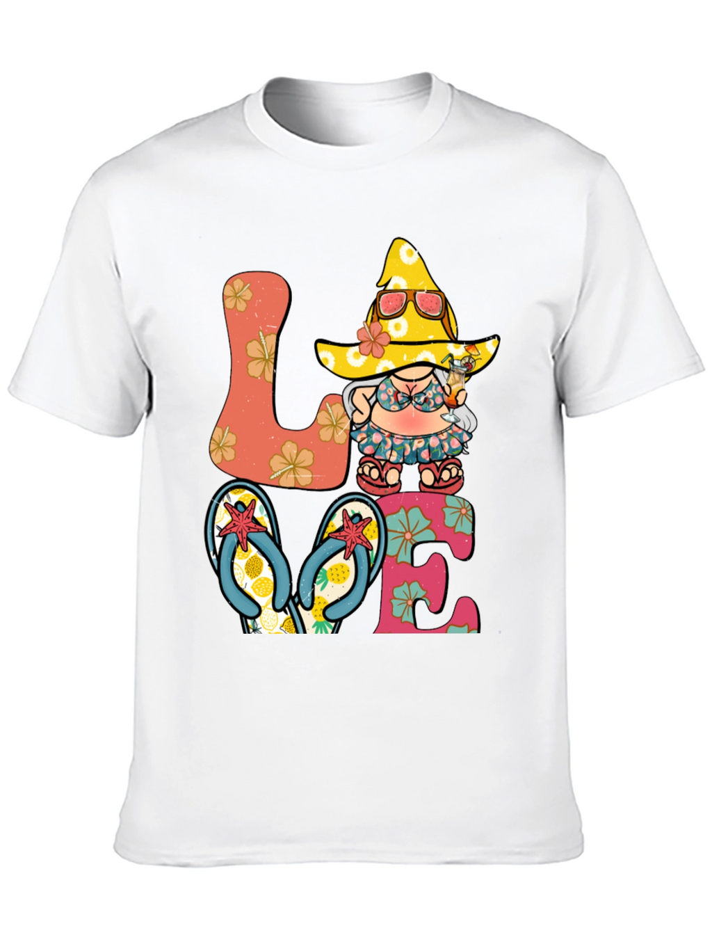 Summer Beach Gnome Love T-Shirt