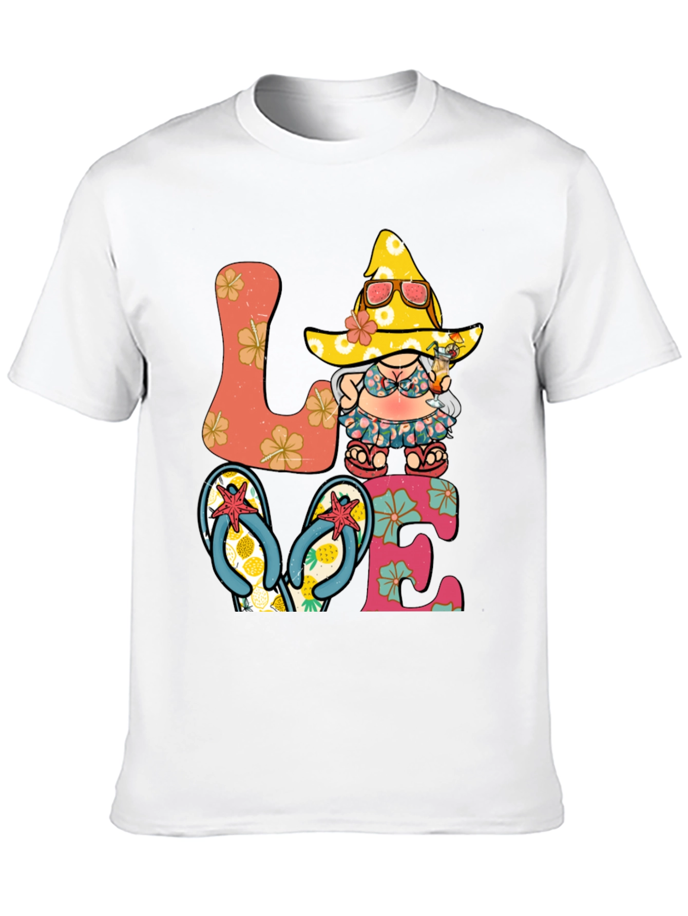 Summer Beach Gnome Love T-Shirt