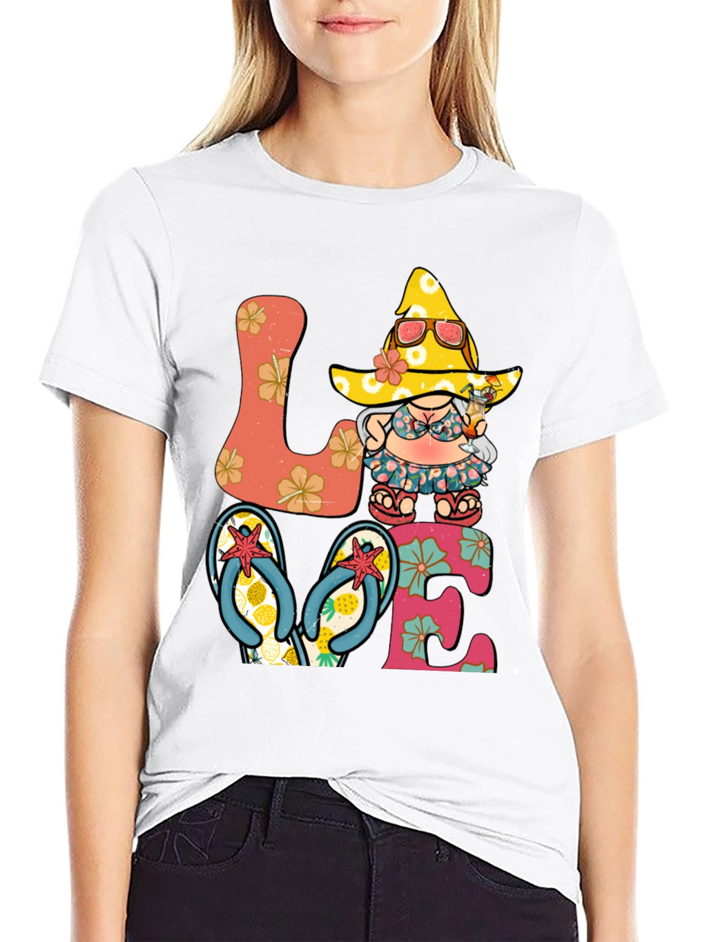 Summer Beach Gnome Love T-Shirt