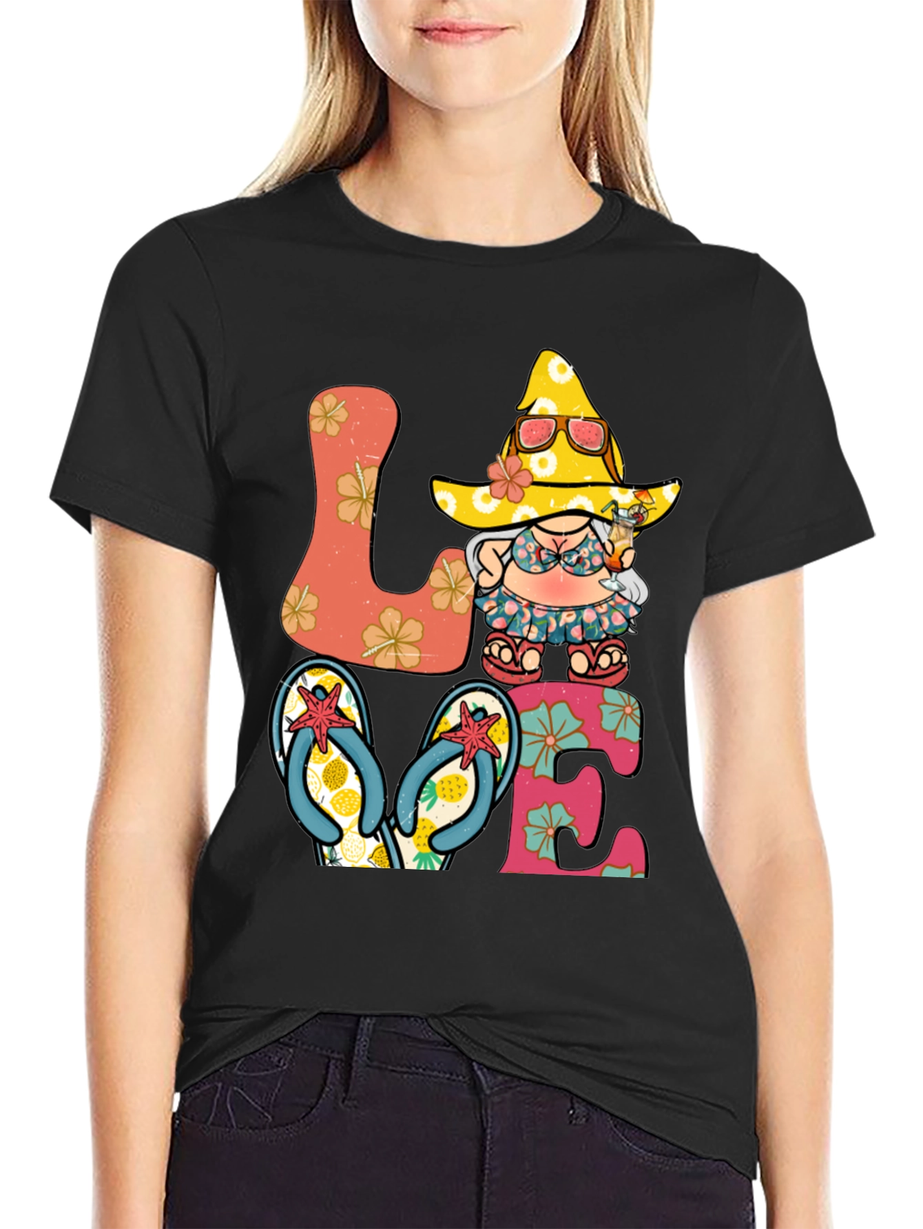 Summer Beach Gnome Love T-Shirt