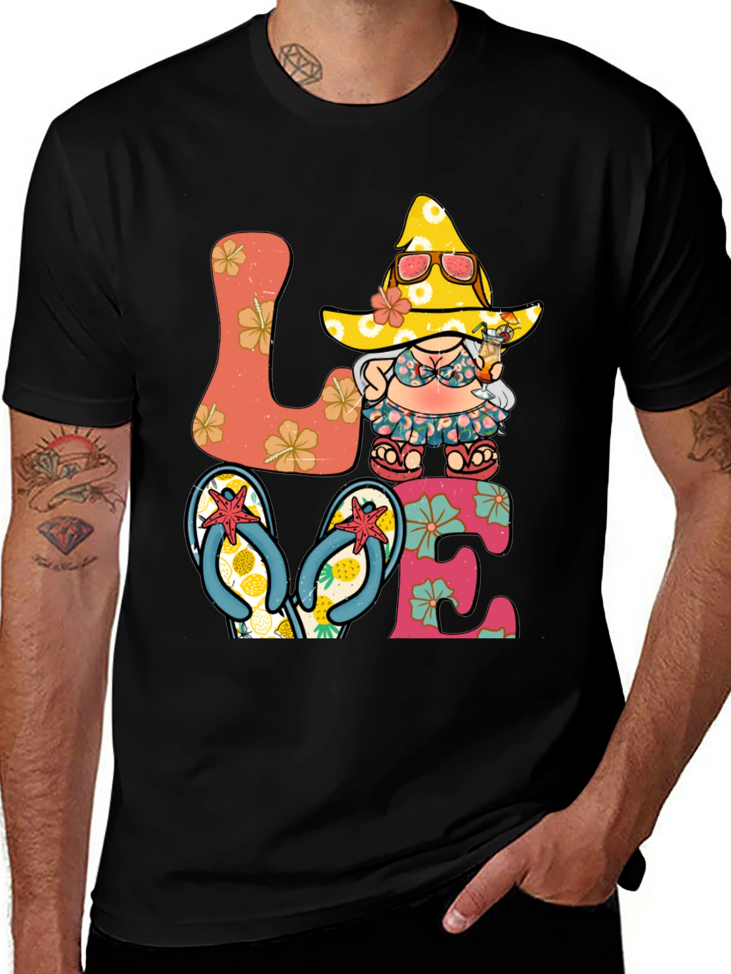 Summer Beach Gnome Love T-Shirt
