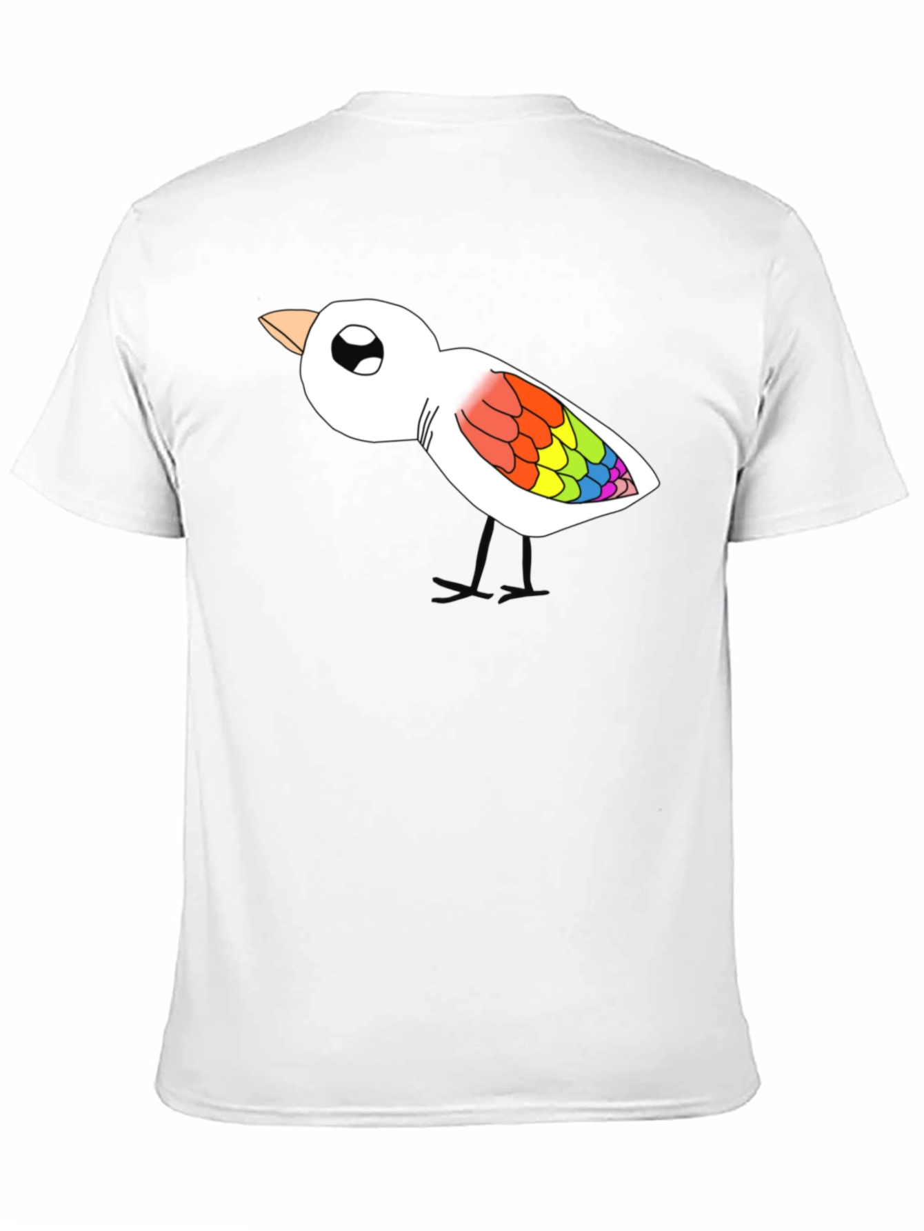 Rainbow Bird Graphic T-Shirt - Mens Black Tee