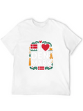 I Love Denmark T-Shirt - Black Cotton Tee
