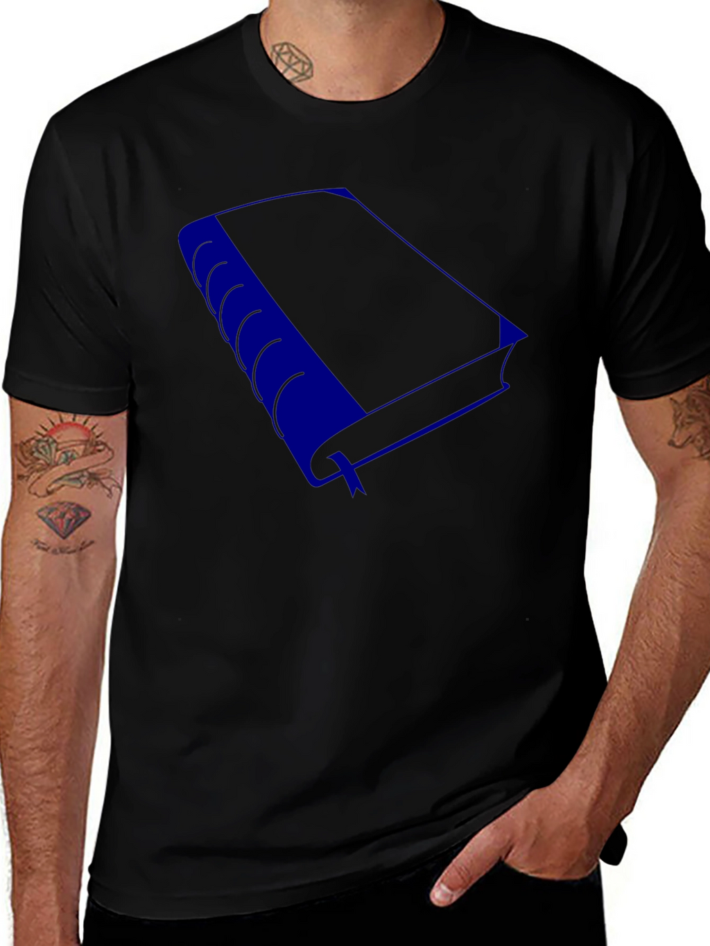Book Lover T-Shirt - Blue Book Design
