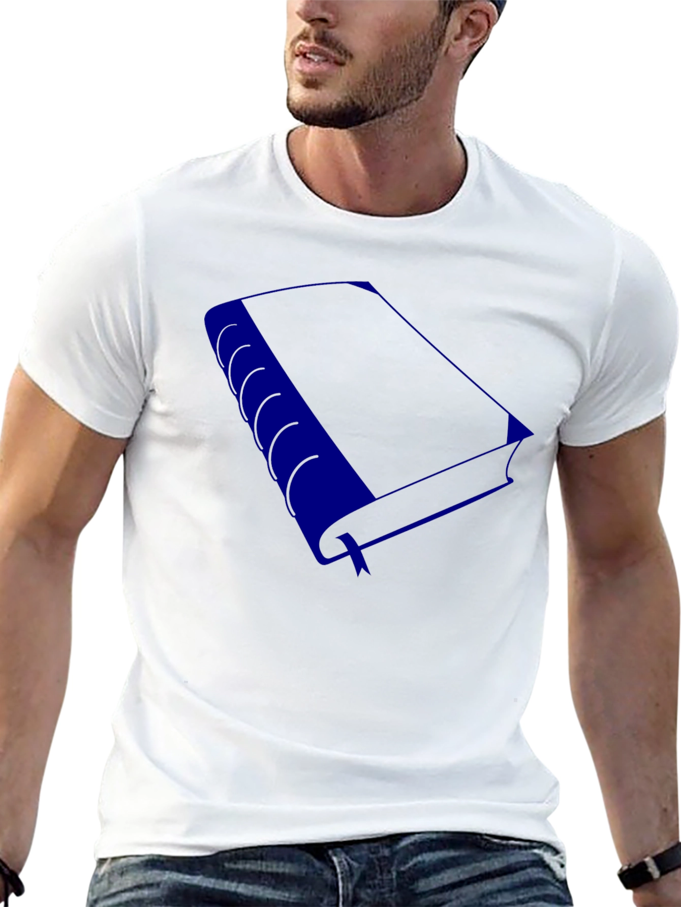 Book Lover T-Shirt - Blue Book Design