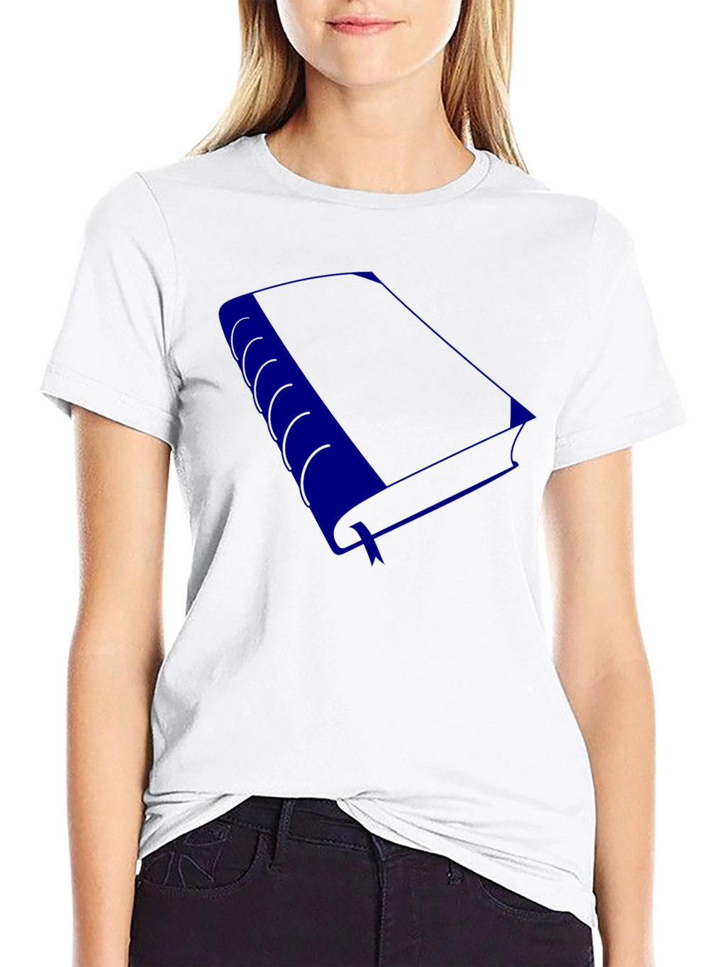 Book Lover T-Shirt - Blue Book Design