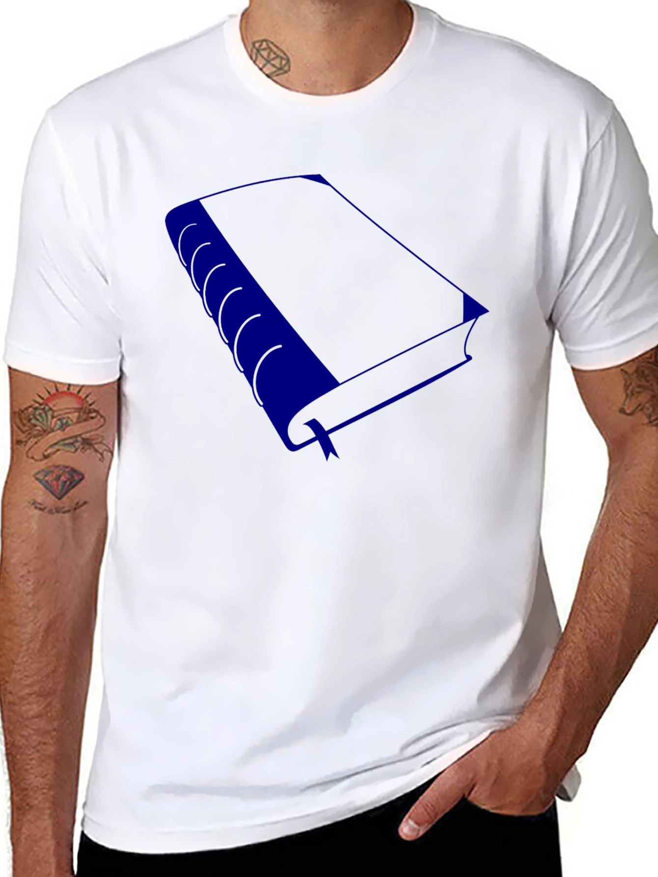Book Lover T-Shirt - Blue Book Design