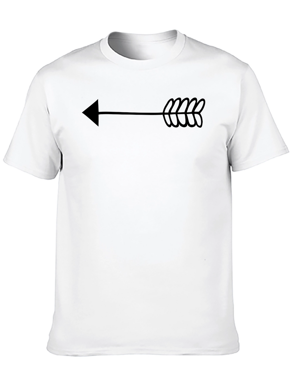 Minimalist Arrow Graphic Black T-Shirt
