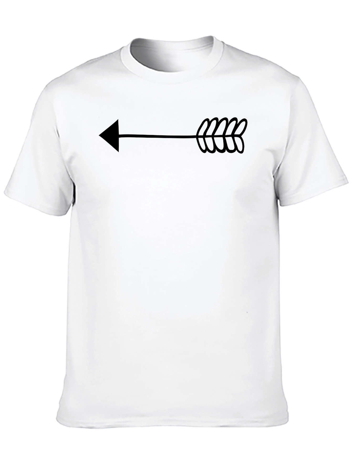 Minimalist Arrow Graphic Black T-Shirt