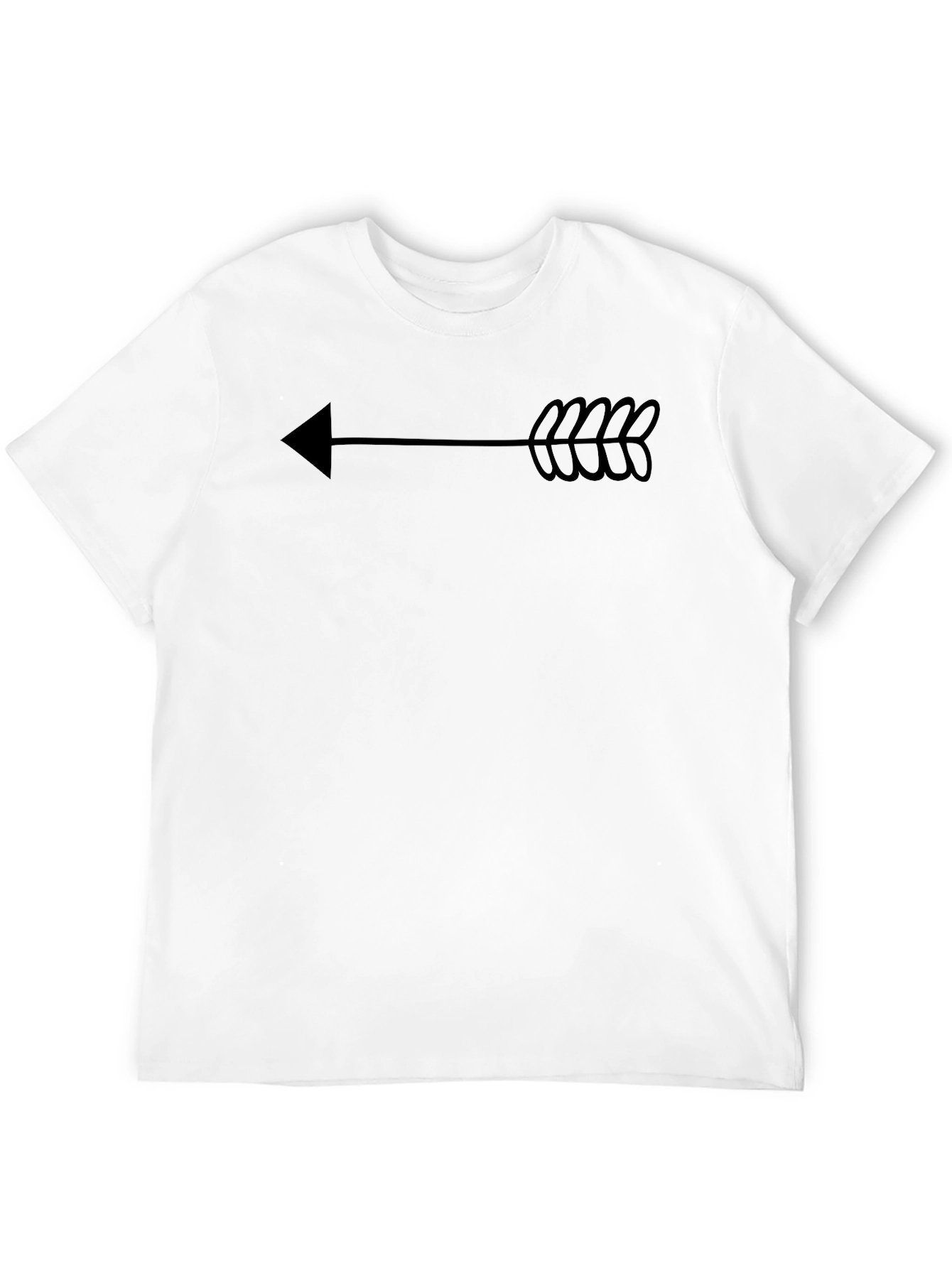 Minimalist Arrow Graphic Black T-Shirt