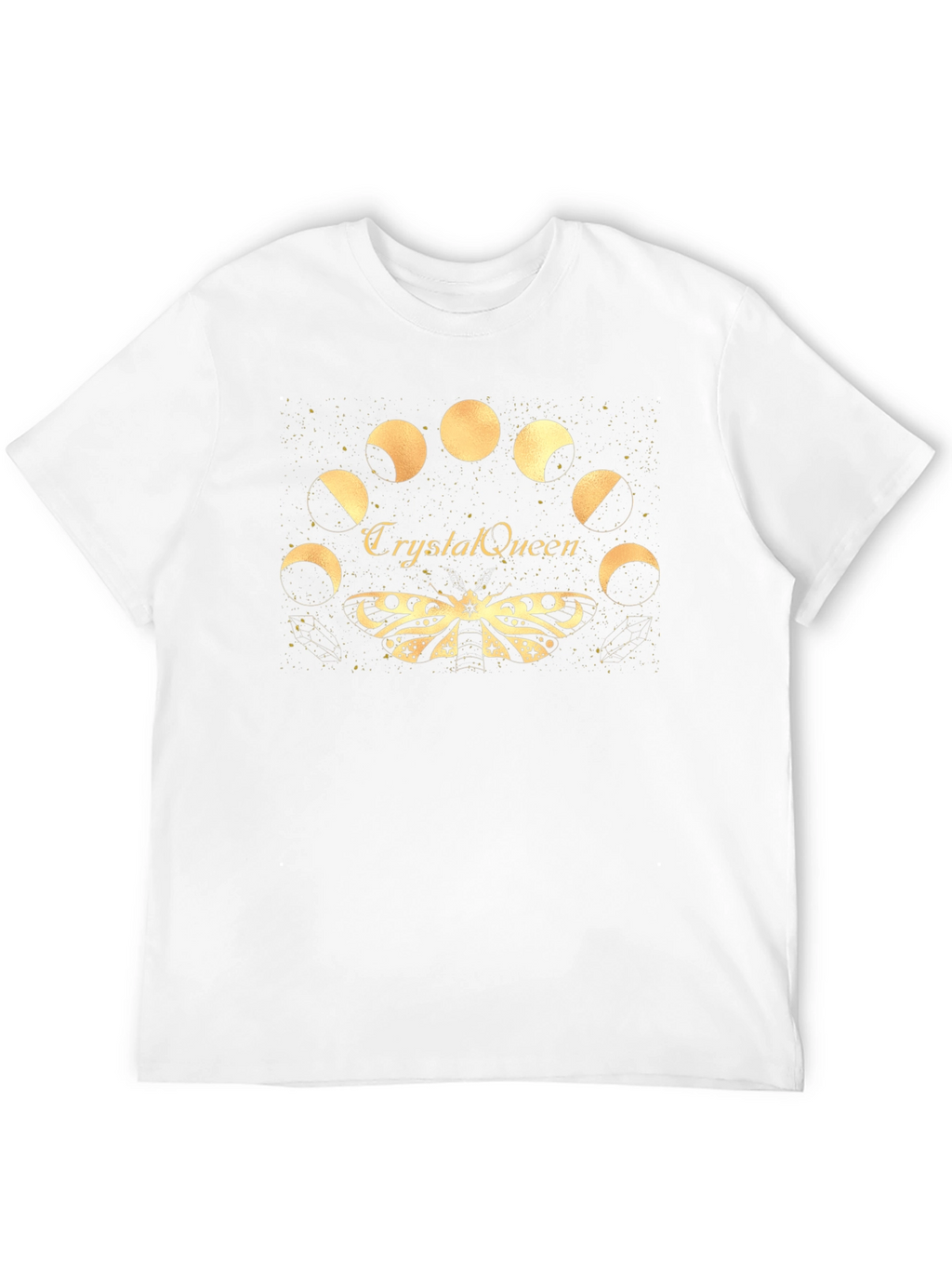 Crystal Queen Lunar Moth Black T-Shirt