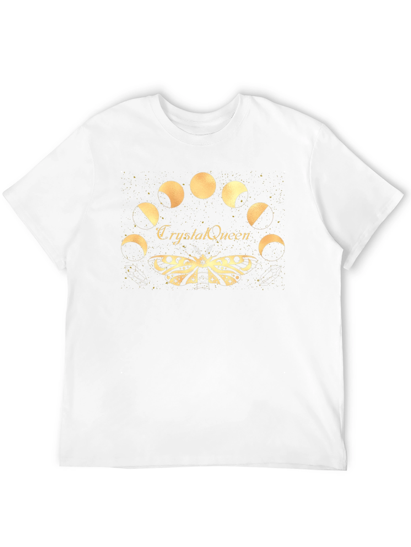 Crystal Queen Lunar Moth Black T-Shirt