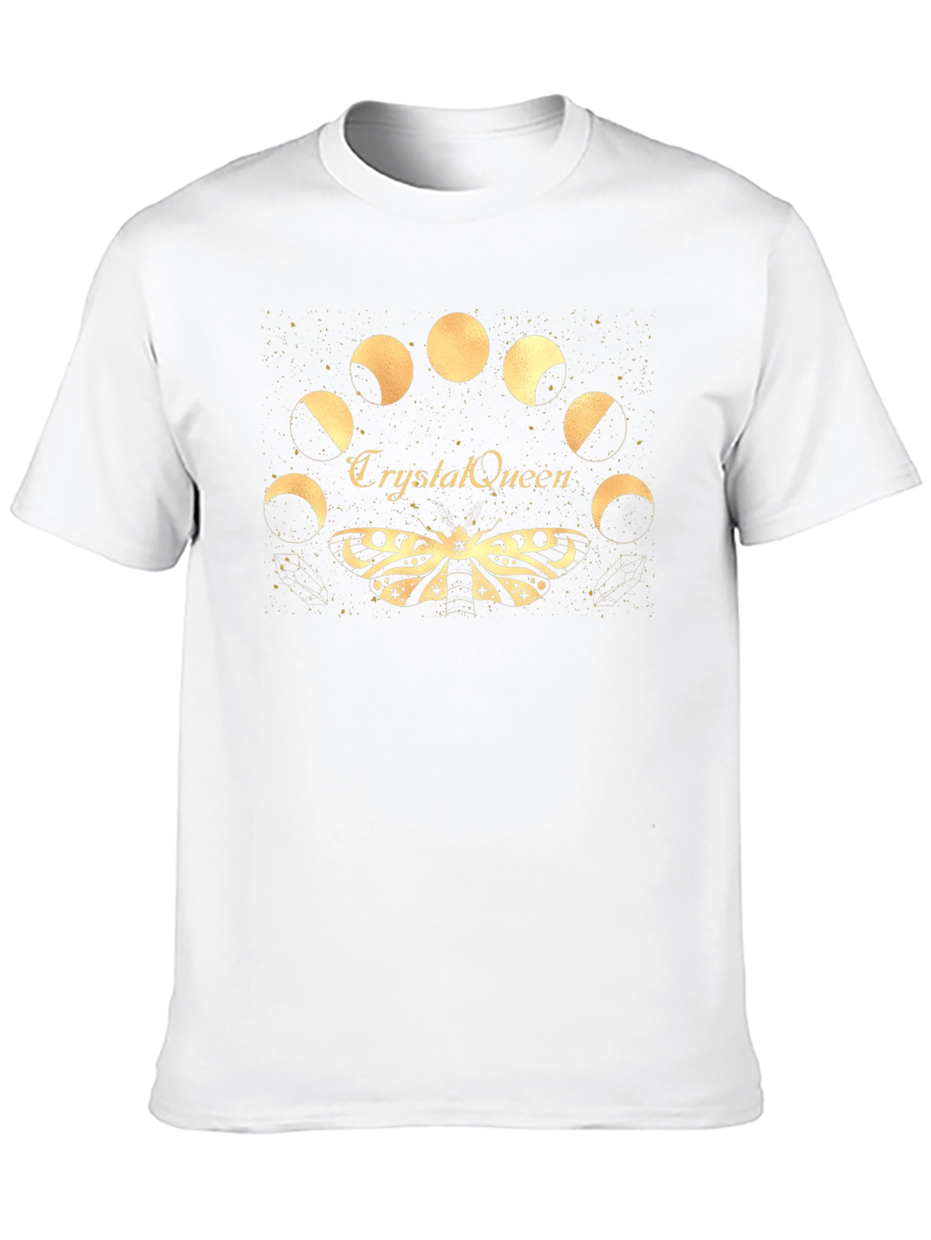 Crystal Queen Lunar Moth Black T-Shirt
