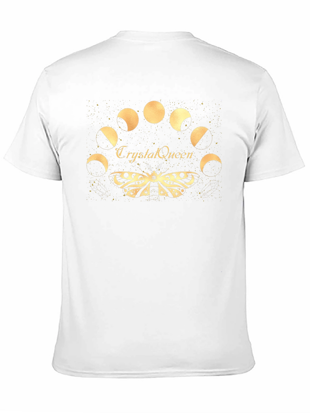 Crystal Queen Lunar Moth Black T-Shirt