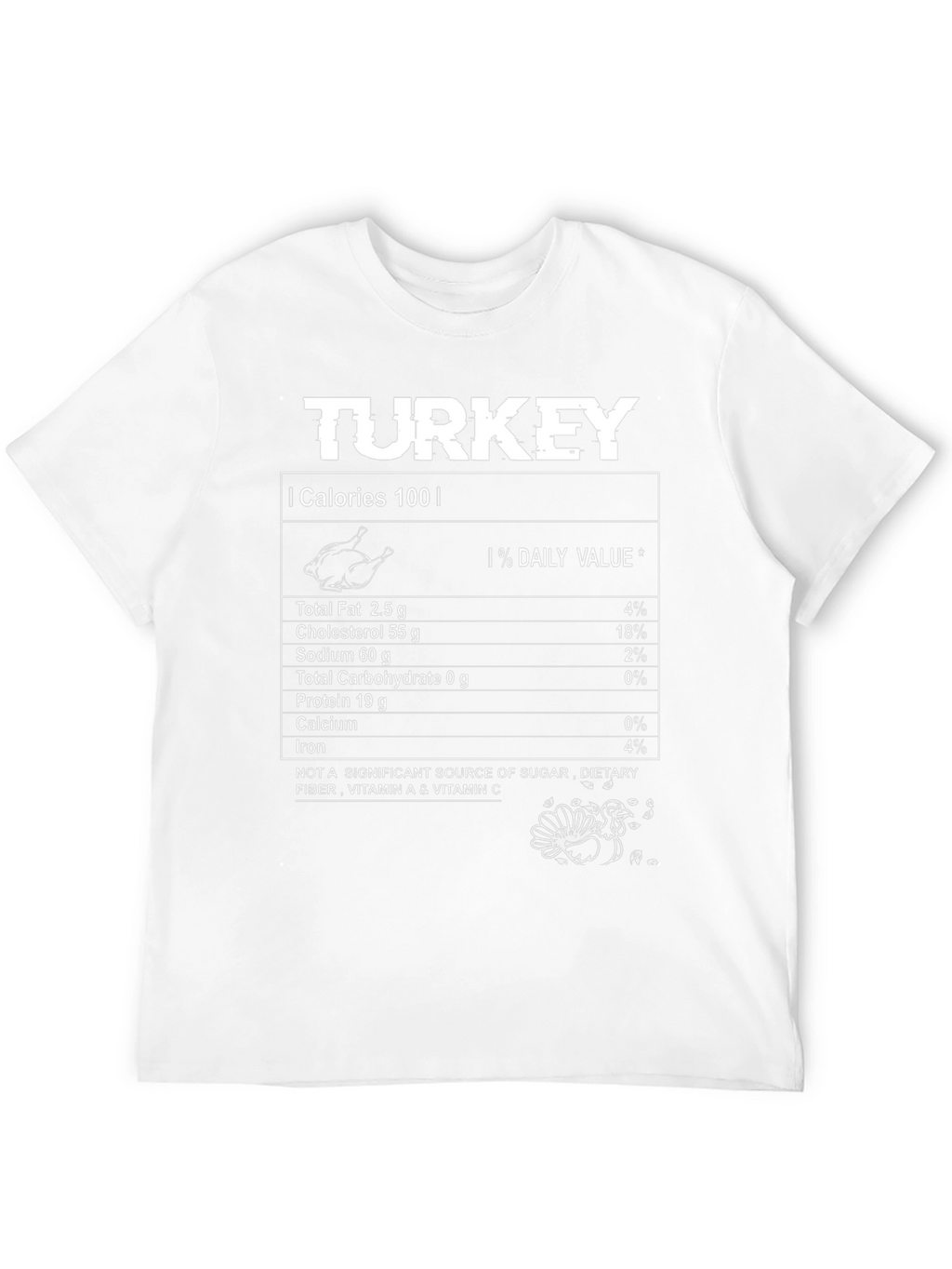 Turkey Nutrition Facts Novelty T-Shirt