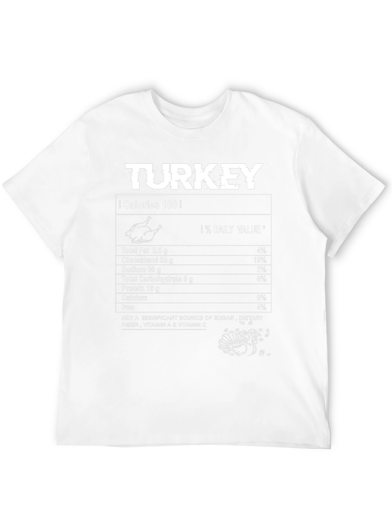 Turkey Nutrition Facts Novelty T-Shirt