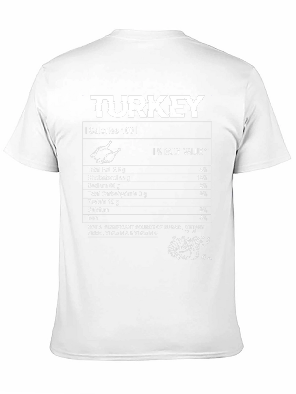 Turkey Nutrition Facts Novelty T-Shirt