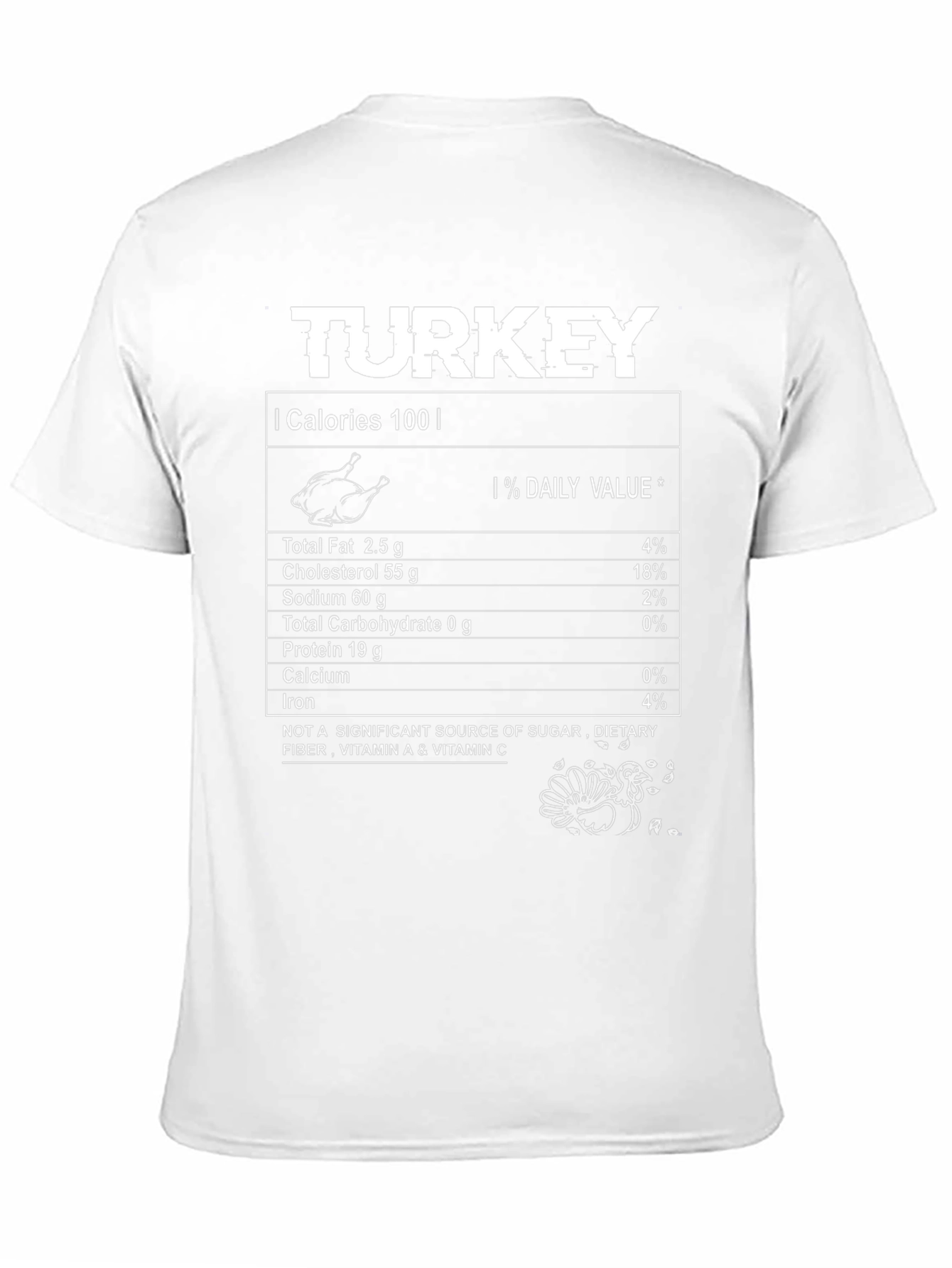 Turkey Nutrition Facts Novelty T-Shirt