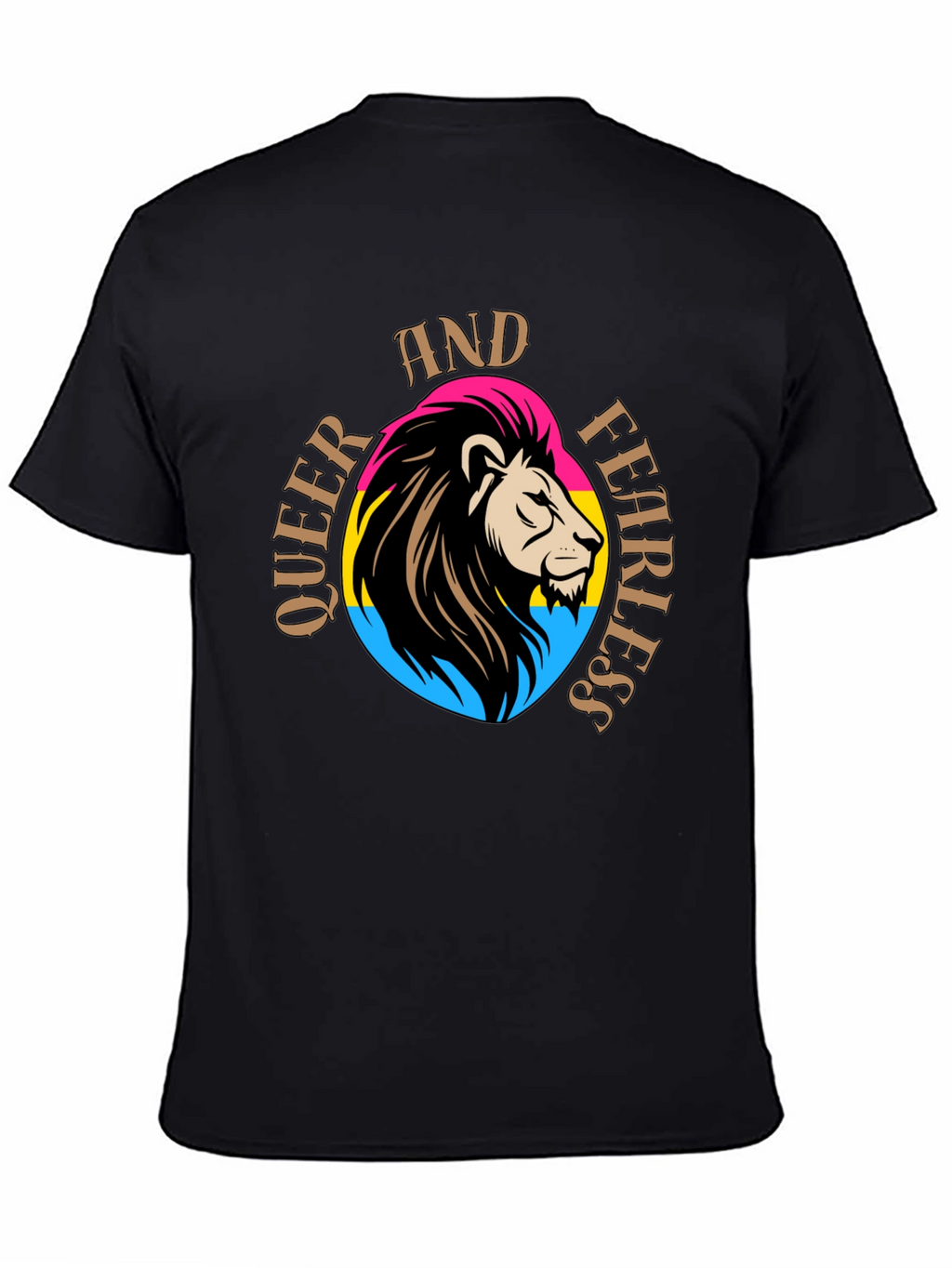 Queer And Fearless Lion T-Shirt - Pride Design