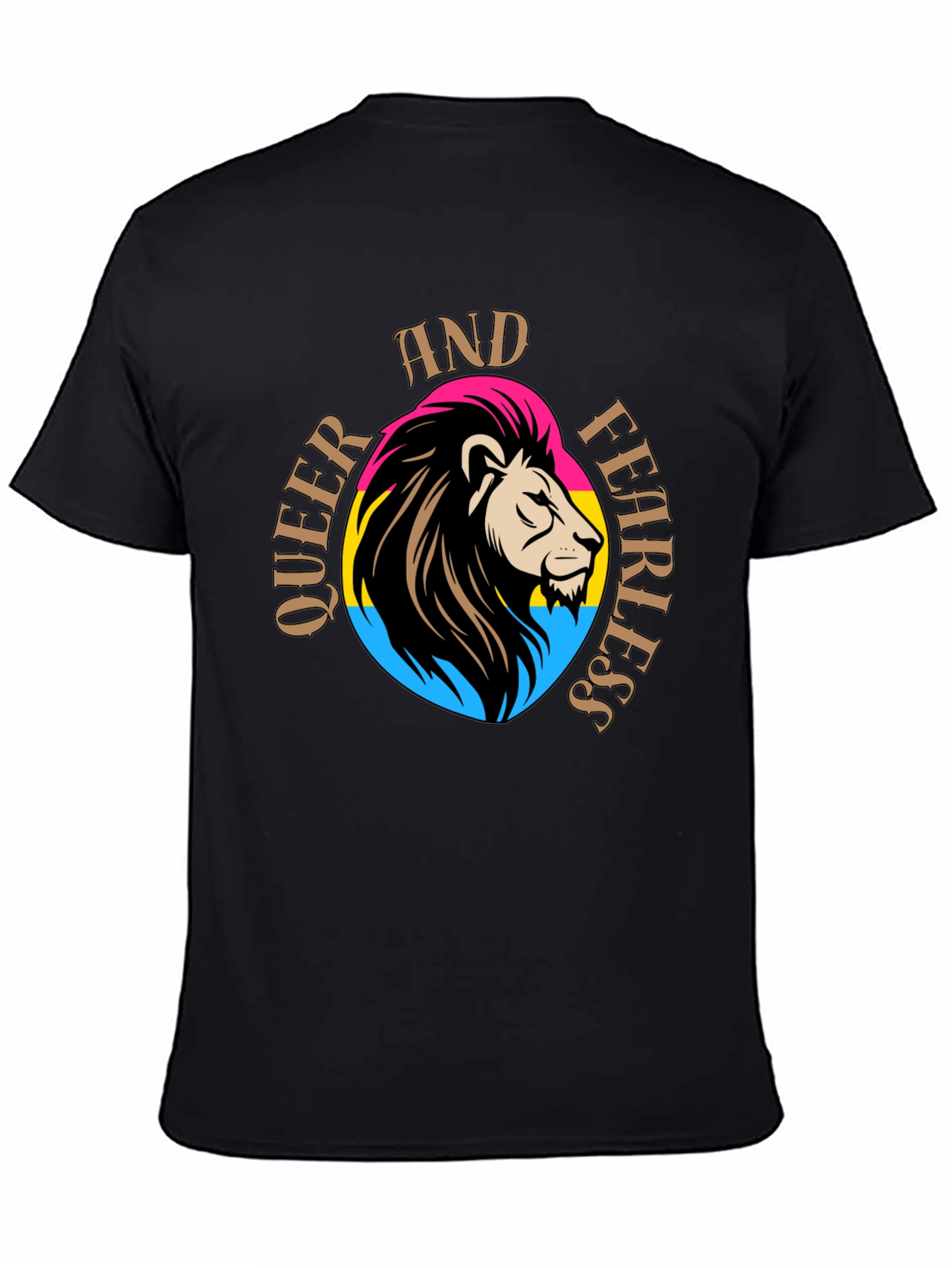 Queer And Fearless Lion T-Shirt - Pride Design