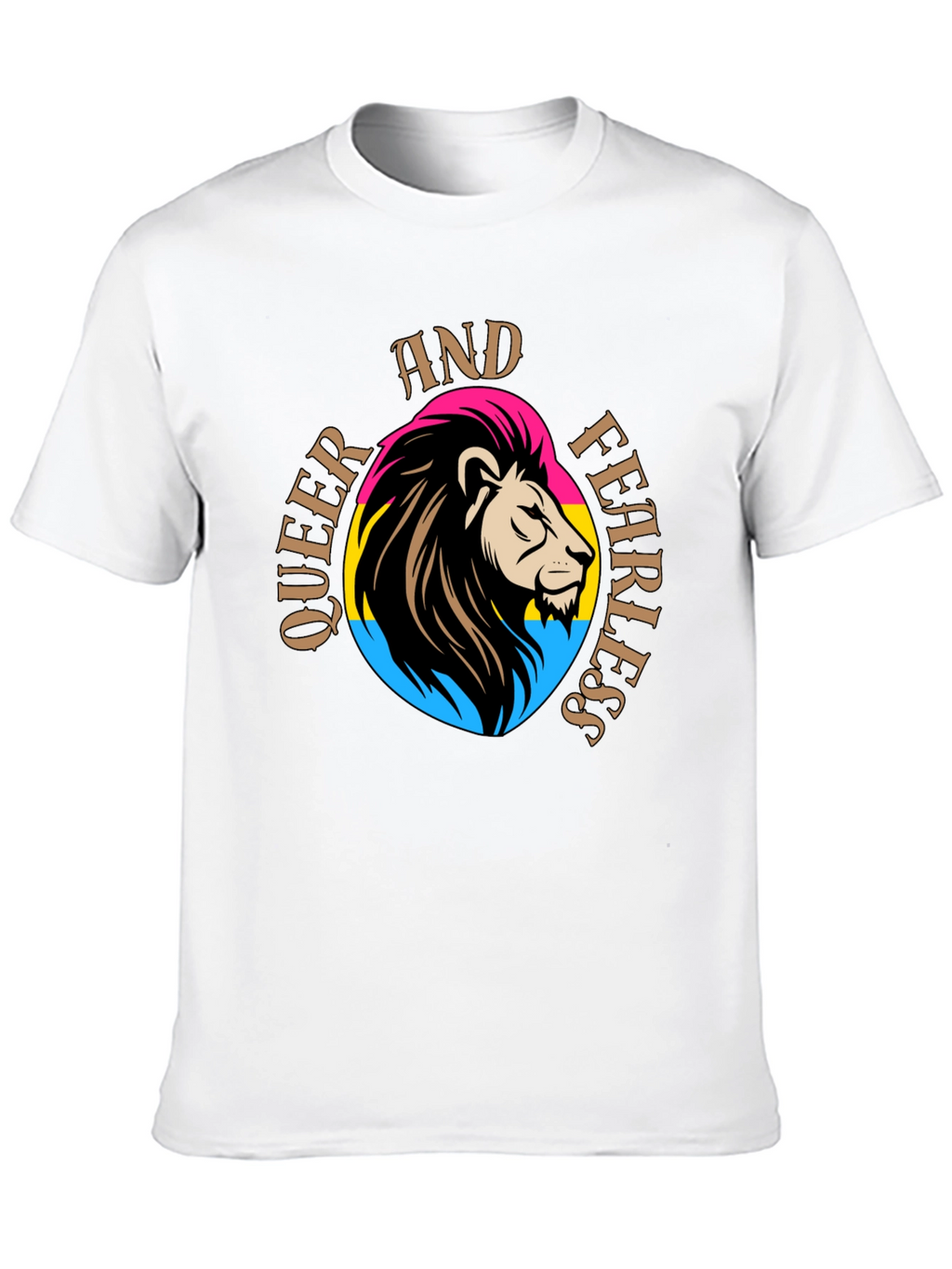 Queer And Fearless Lion T-Shirt - Pride Design