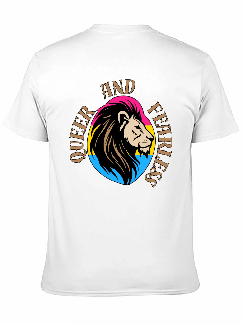 Queer And Fearless Lion T-Shirt - Pride Design