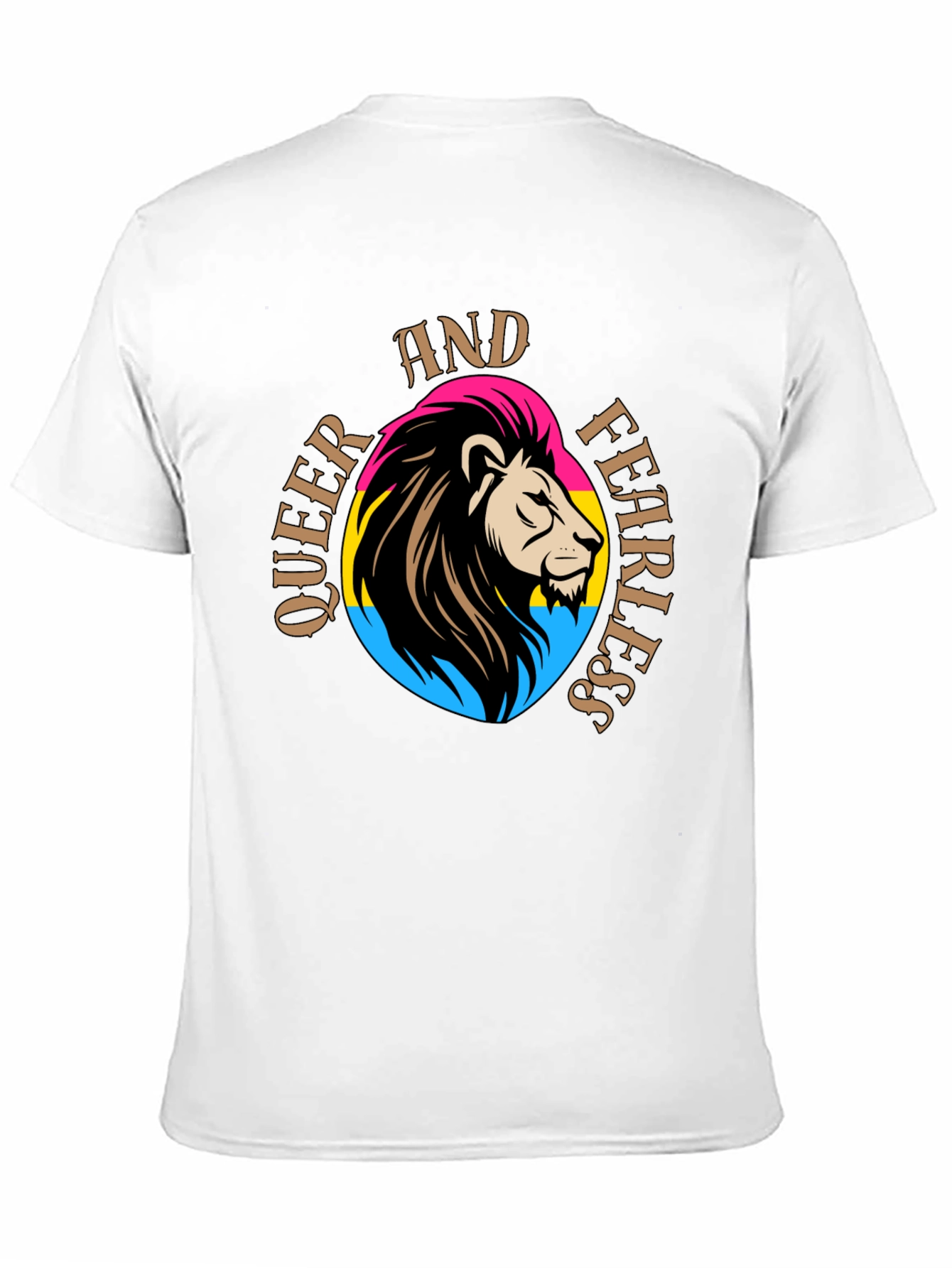 Queer And Fearless Lion T-Shirt - Pride Design