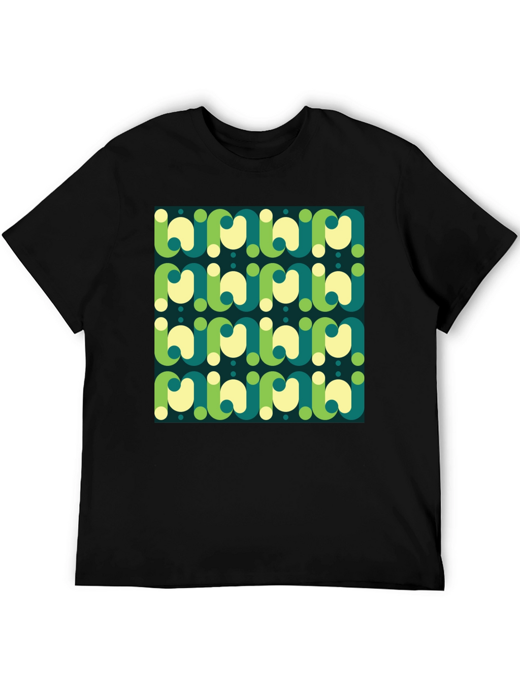 Retro Pattern Graphic Tee - Modern 70s Style
