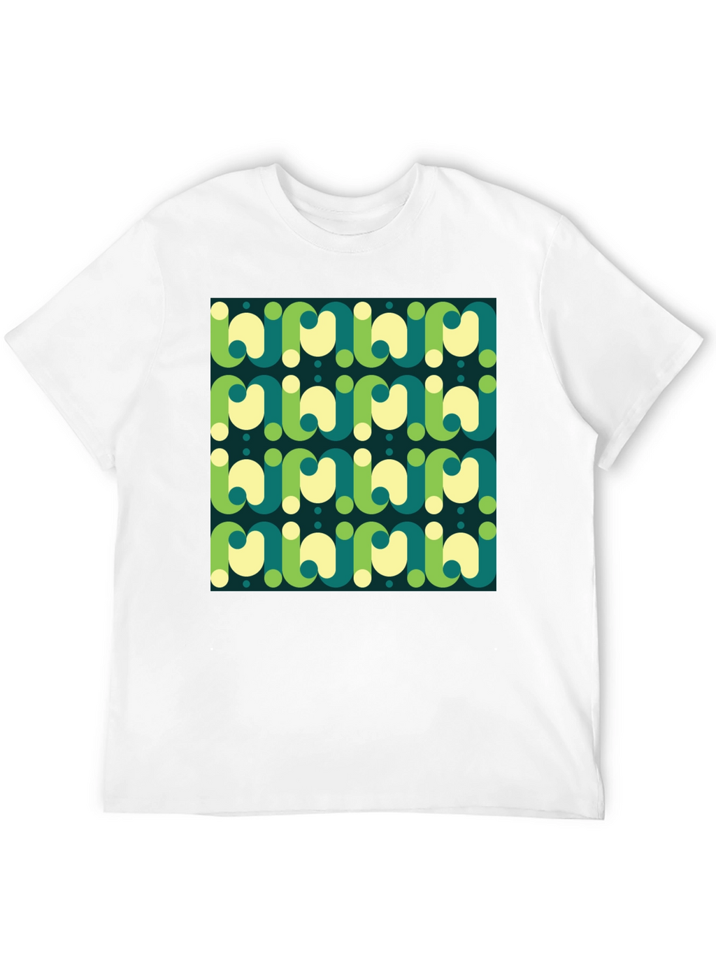 Retro Pattern Graphic Tee - Modern 70s Style