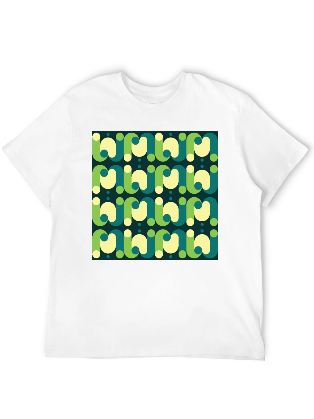 Retro Pattern Graphic Tee - Modern 70s Style