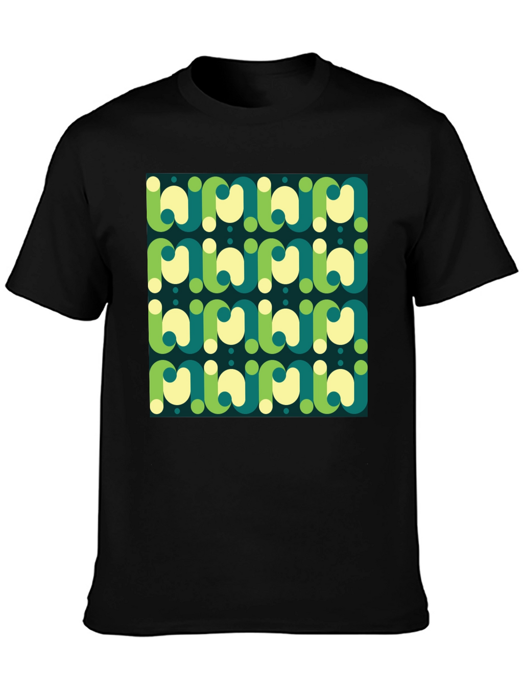 Retro Pattern Graphic Tee - Modern 70s Style